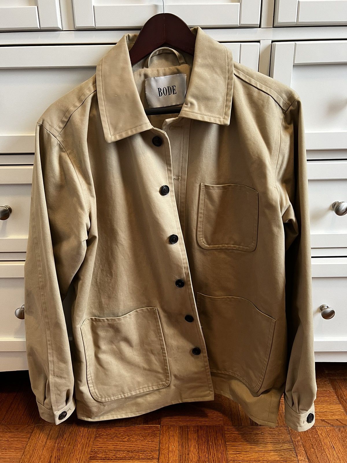 image of 1 Of 1 Bode Canvas Jacket - Final Price in Tan, Men's (Size Large)