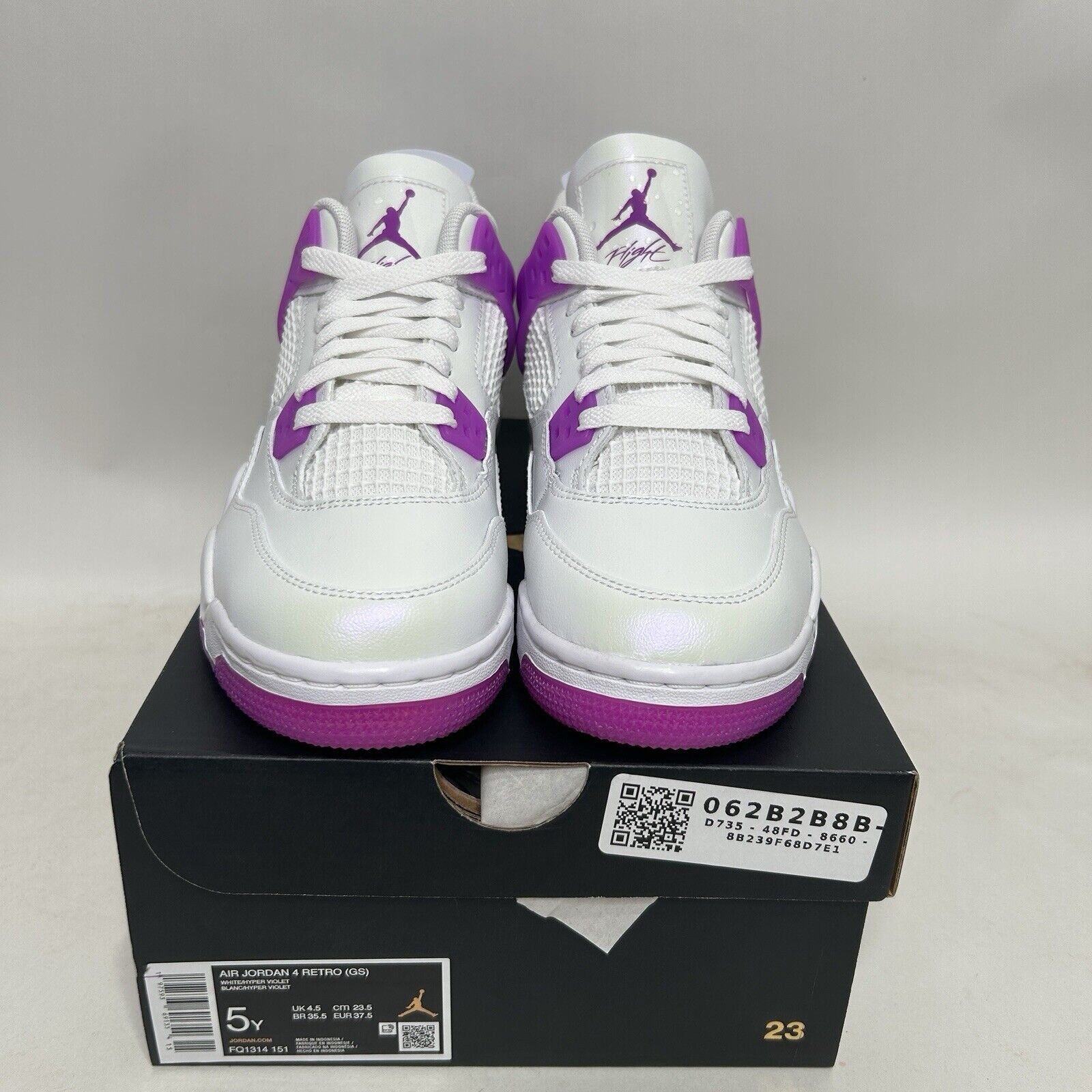 Nike Nike Shoes Air Jordan 4 Retro GS “Hyper Violet/Pink” 2024 Size US 6.5 / IT 36.5 - 2 Thumbnail