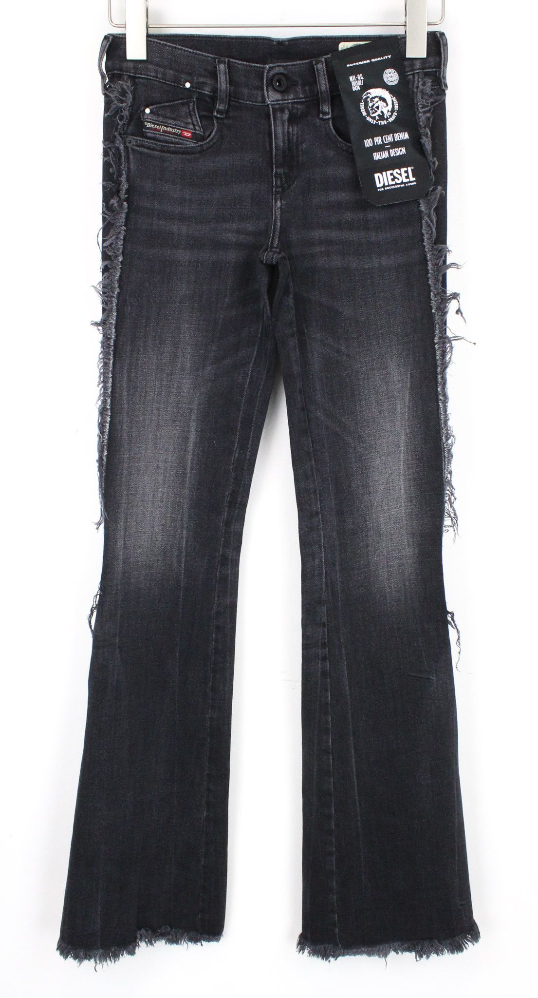 Diesel D-EBBEY-F 081AH W23/L32 Dark Grey Bootcut Jeans 70529 Size 23" - 2 Thumbnail
