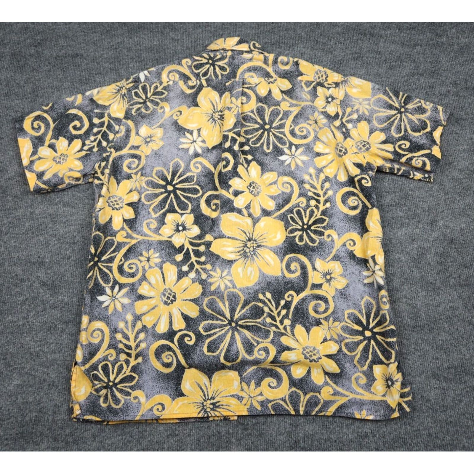 Reyn Spooner Reyn Spooner Shirt Men Medium AOP Floral Button Up Yellow Gray Pocketed Breathable Lightweight Casual Outdoor Dutch Collar Downed? Size US M / EU 48-50 / 2 - 4 Thumbnail