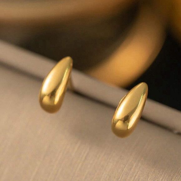 The Unbranded Brand Women Stainless Steel Vintage Smooth Water Drop Set Size ONE SIZE - 6 Thumbnail