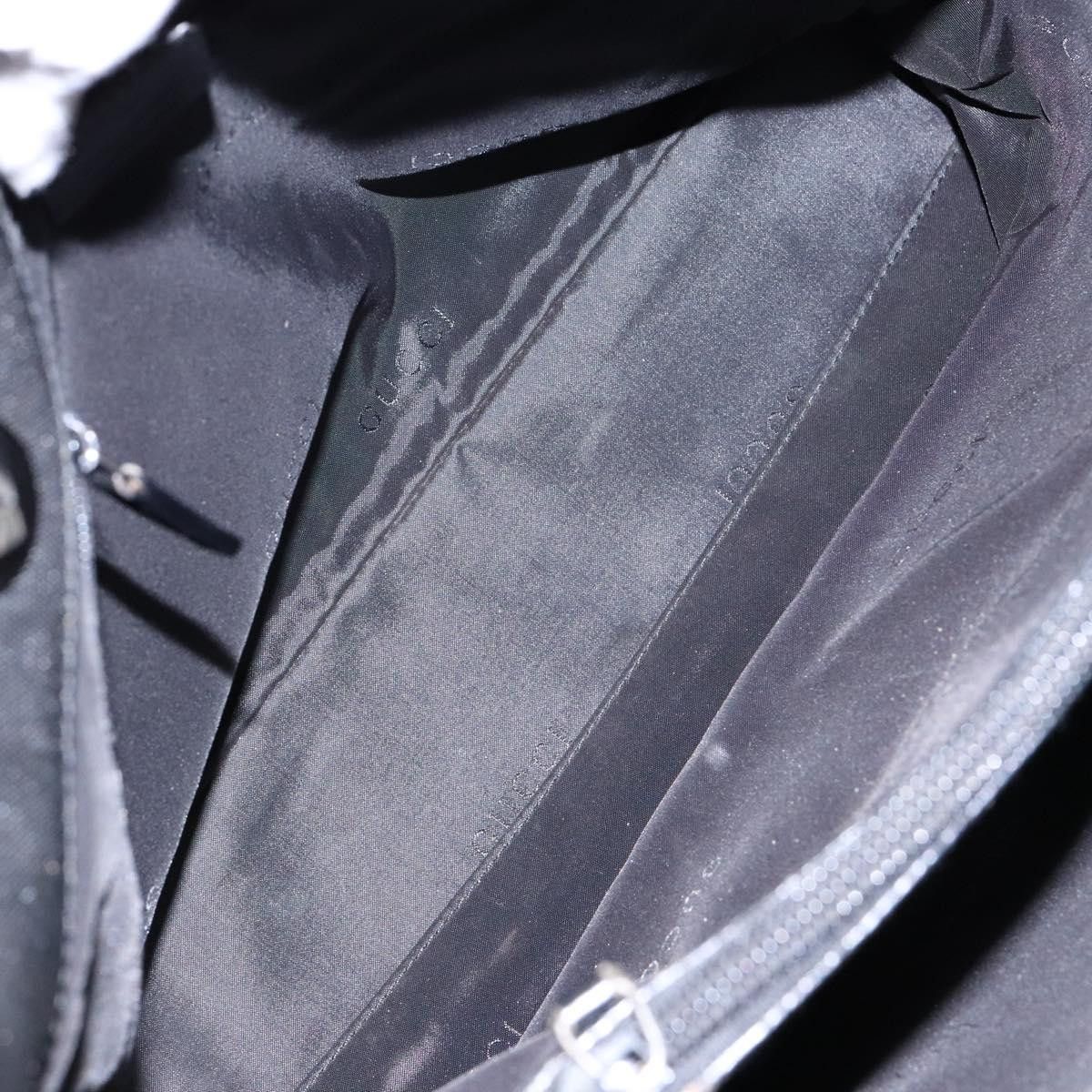 Gucci GUCCI Bamboo Hand Bag Nylon Black Silver 002 002 Size ONE SIZE - 17 Thumbnail