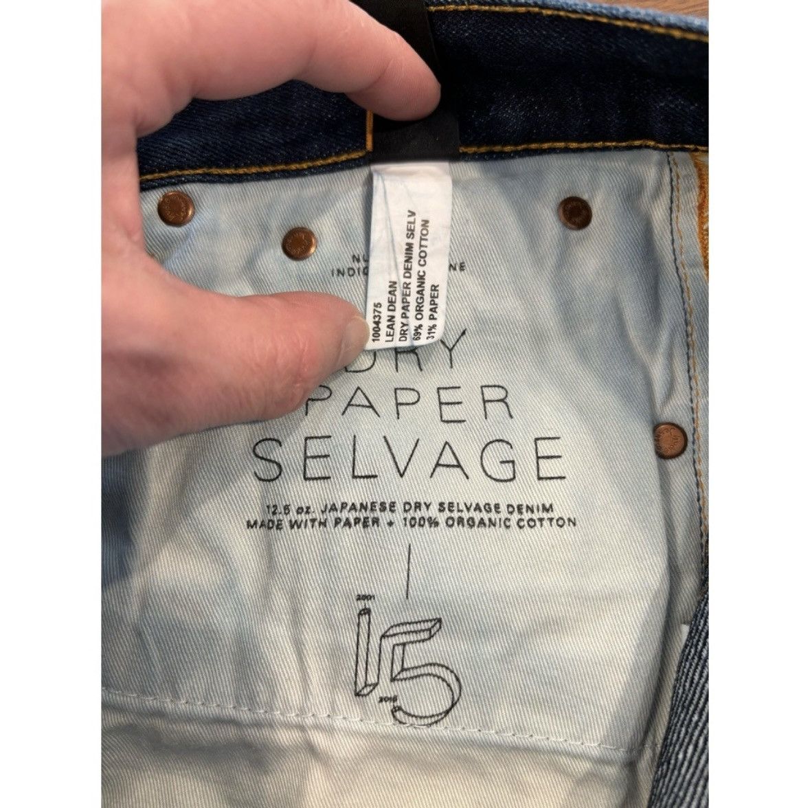 Nudie Jeans RARE Nudie 15th Anniversary "Bloodline" Dry Paper Selvage Size US 34 / EU 50 - 6 Thumbnail