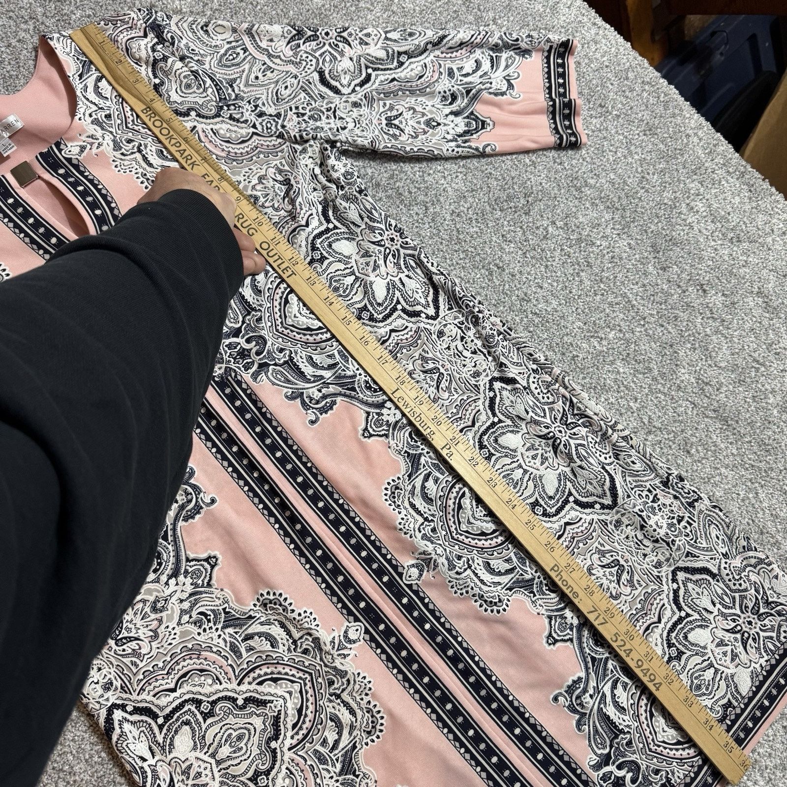 Other Sandra Darren Shift Dress Large Office Chic Baroque Paisley Size L / US 10 / IT 46 - 2 Thumbnail