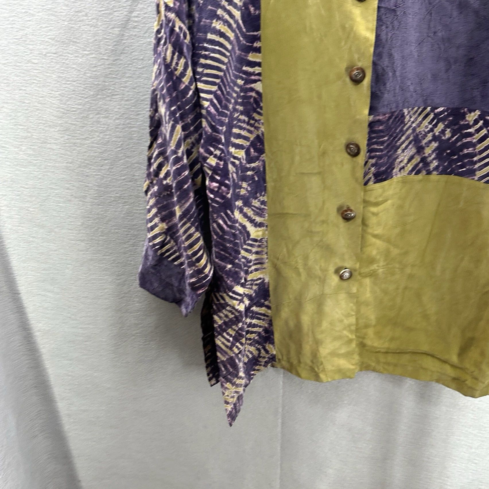 Vintage Melinda Phillips Blouse Womens S Shirt Adult S Purple Bohemian Classic Boho 3/4 Sleeve Geometric Round Neck Size S / US 4 / IT 40 - 2 Thumbnail