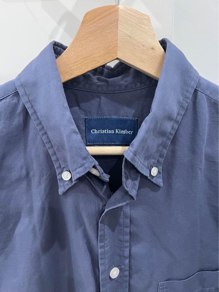 Christian Kimber Essential Garment Dyed Shirt - Slate Size US M / EU 48-50 / 2 - 5 Thumbnail