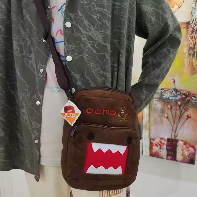 Japanese Brand Kawaii Domo Kun Plush Crossbody Bags Size ONE SIZE - 1 Thumbnail