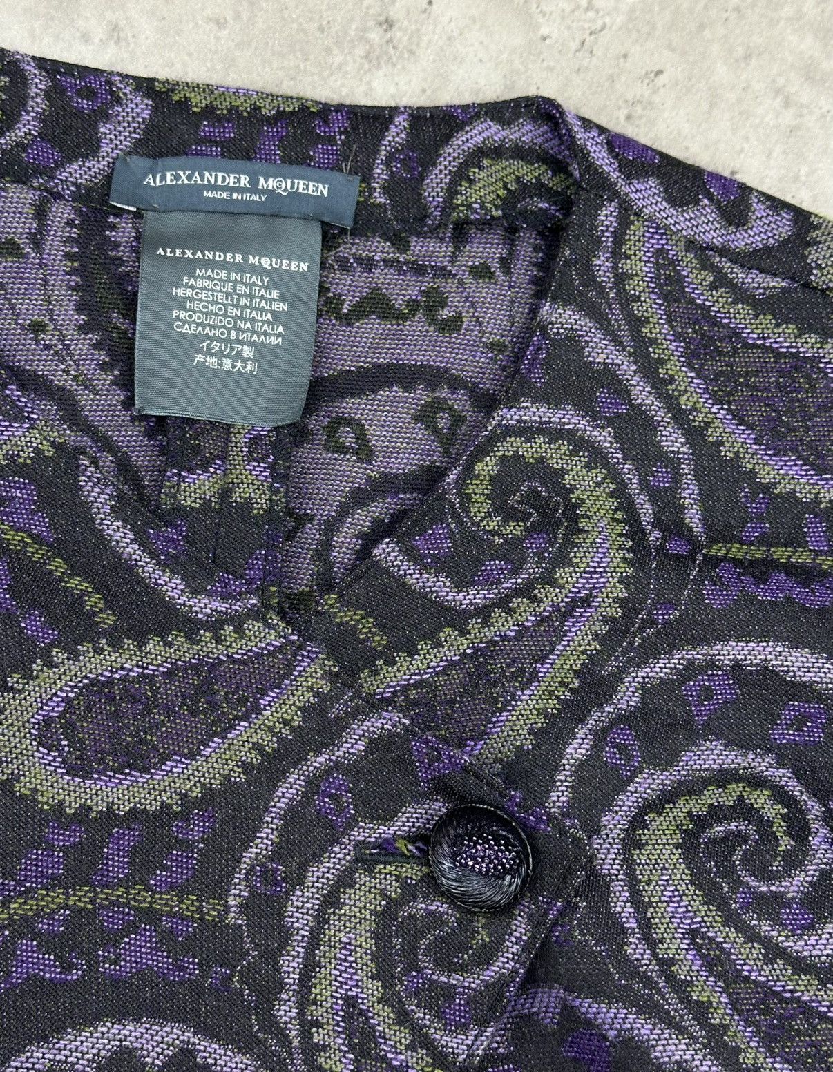 Alexander McQueen Alexander McQueen Paisley Jacquard Blazer Jacket Purple Size US M / EU 48-50 / 2 - 8 Thumbnail