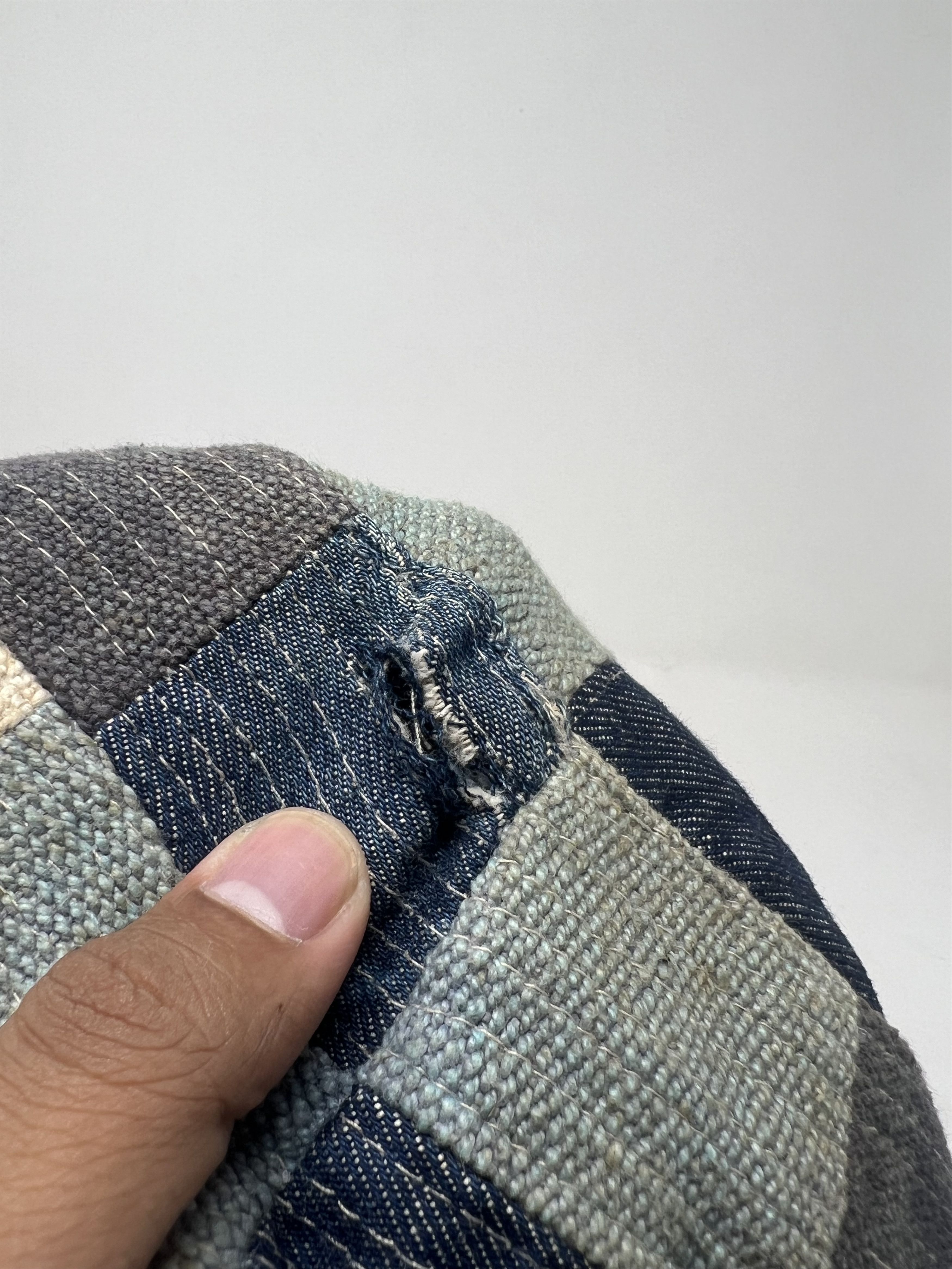 Japanese Brand Patchwork Indigo Sashiko Hat Size ONE SIZE - 14 Thumbnail