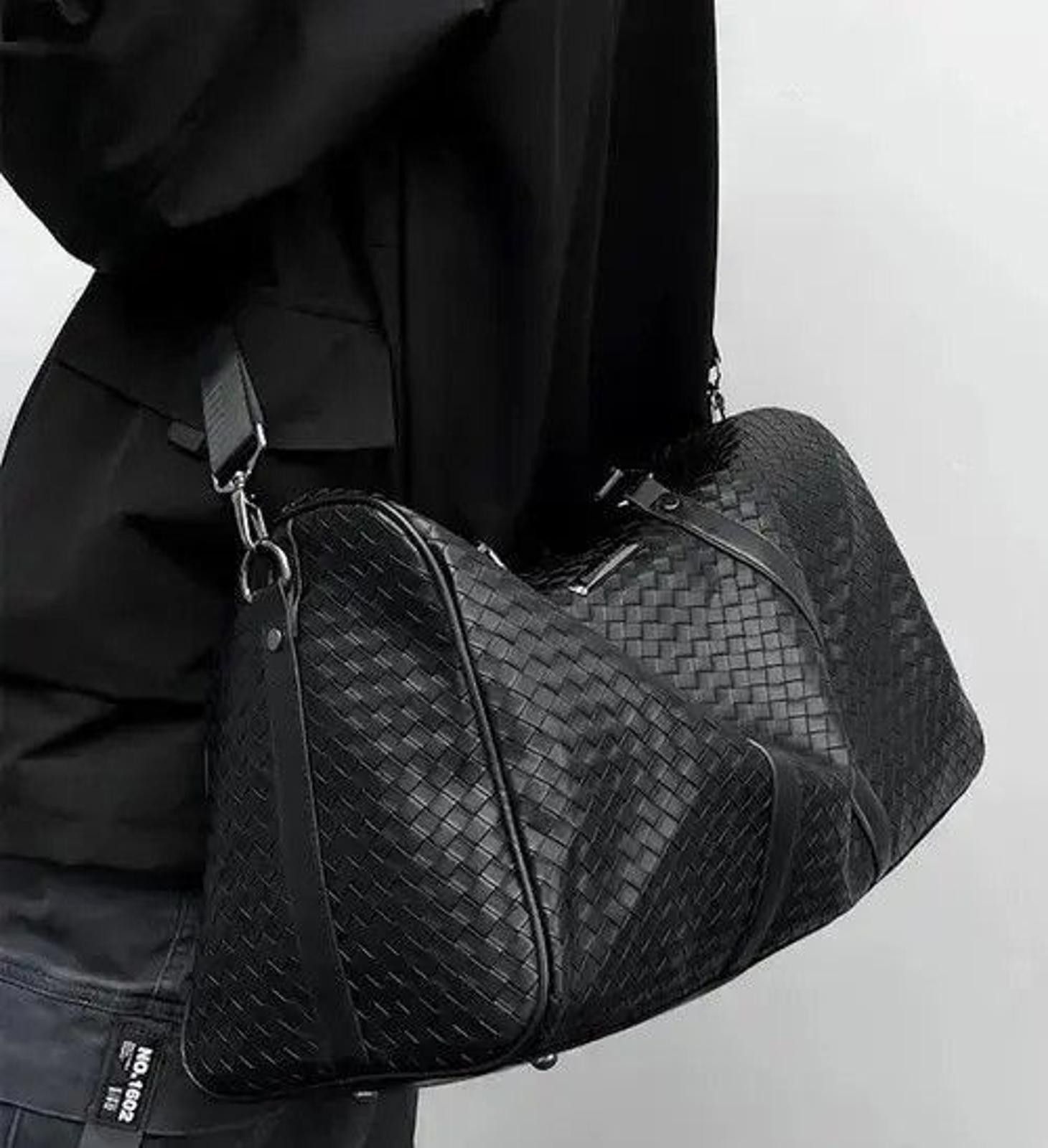 Japanese Brand Woven Black Duffle Bag Size ONE SIZE - 4 Thumbnail