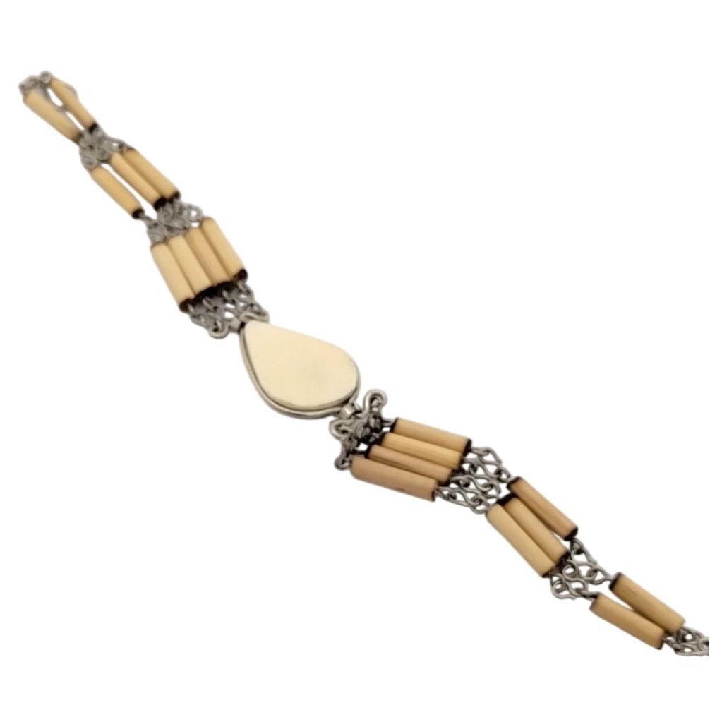 Other Vintage Bohemian Teardrop Link Bracelet with Natural Stone a Size ONE SIZE - 2 Thumbnail