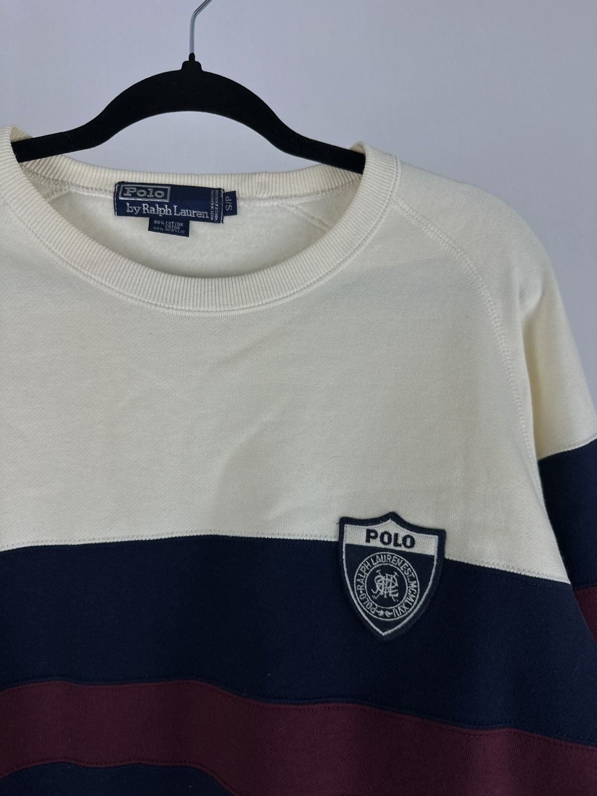 Polo Ralph Lauren Ralph Lauren Round Neck Sweatshirt with Shield Stripe 1990s Size US S / EU 44-46 / 1 - 9 Thumbnail