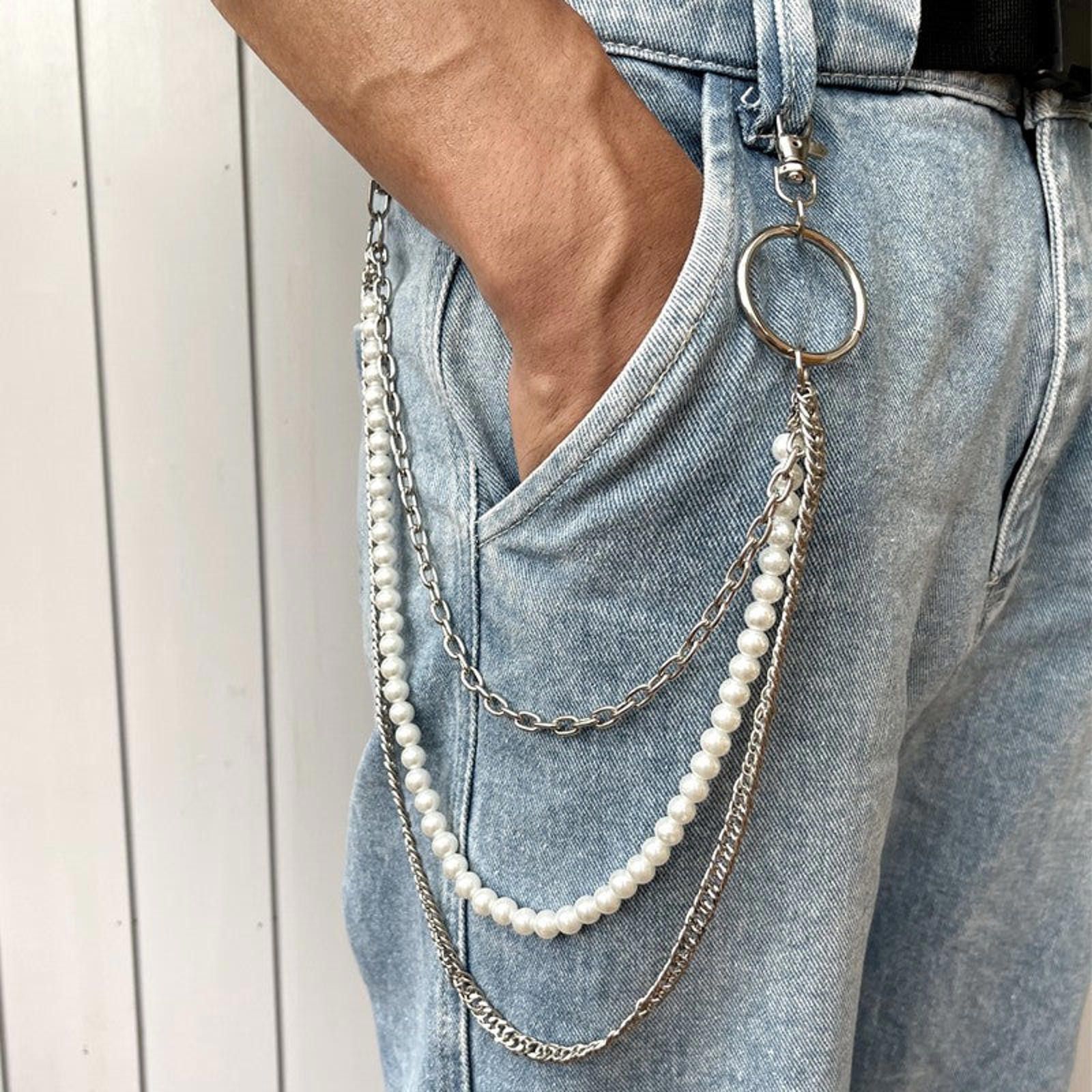 Jewelry Triple Layer Dice Wallet Chain, Pants Chain Size ONE SIZE - 1 Thumbnail
