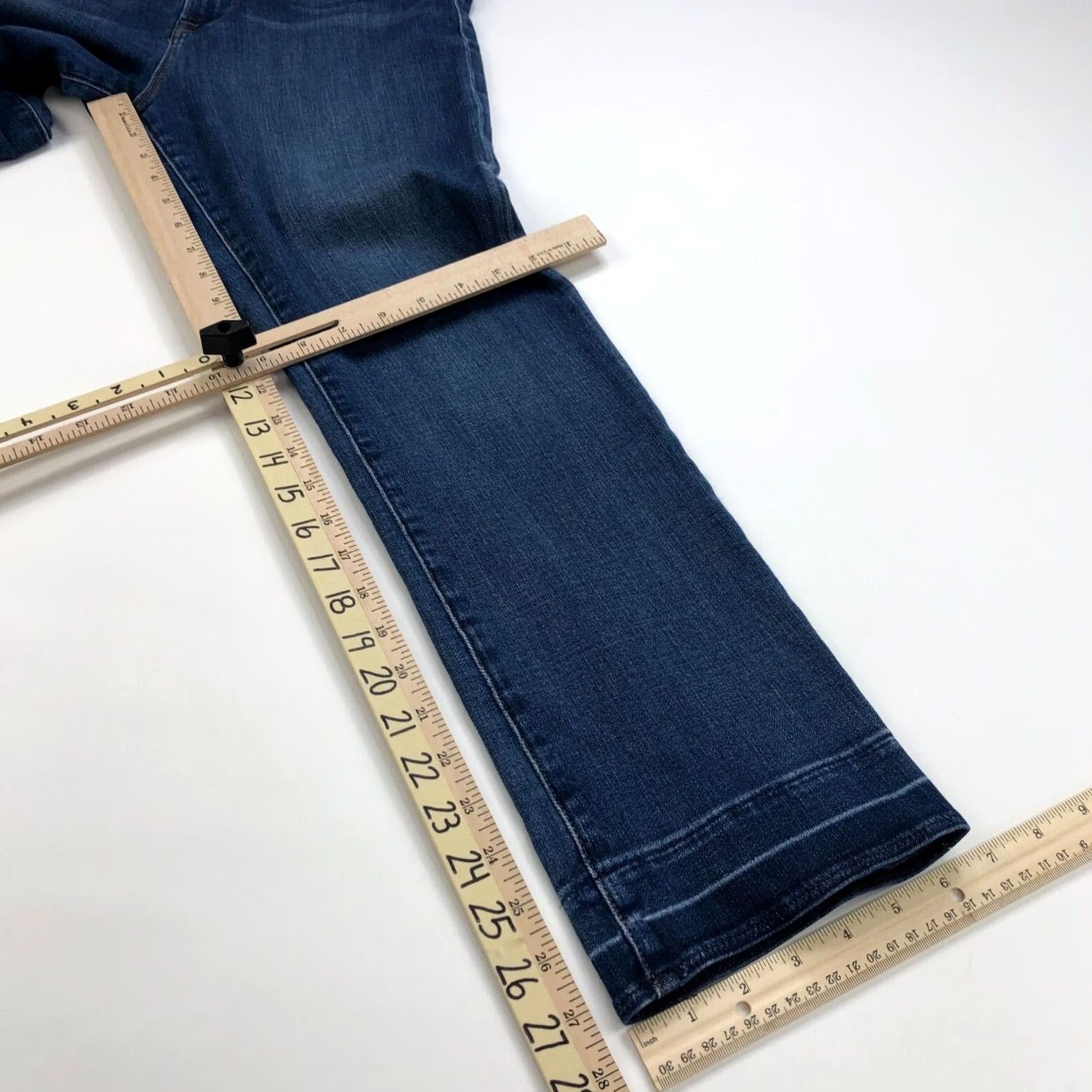 Frame FRAME Le High Straight MINT 30 Denim Jeans Women High Rise 5-Pocket Blue Fiber Stretch Vintage: No Size 30" / US 8 / IT 44 - 4 Thumbnail