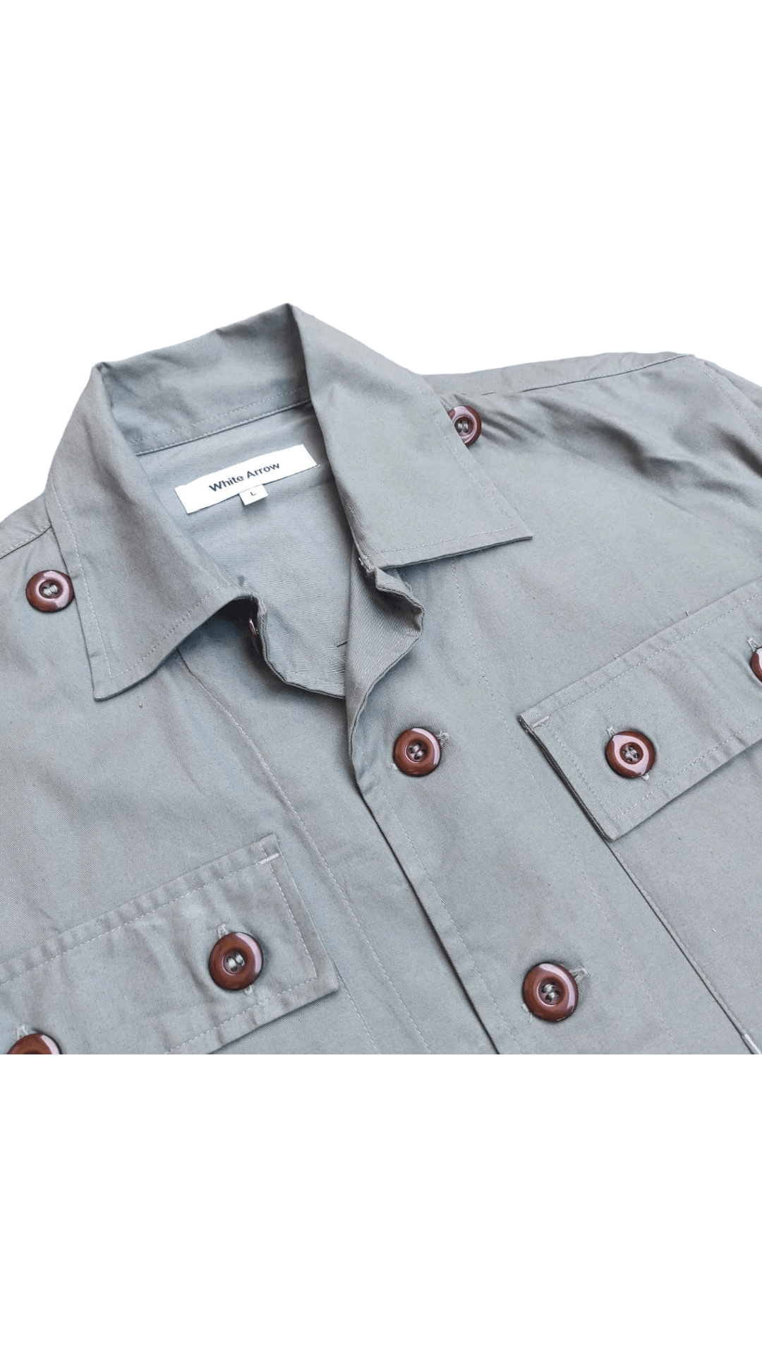 Vintage 💥White Arrow Jungle Shirt Size US L / EU 52-54 / 3 - 3 Thumbnail