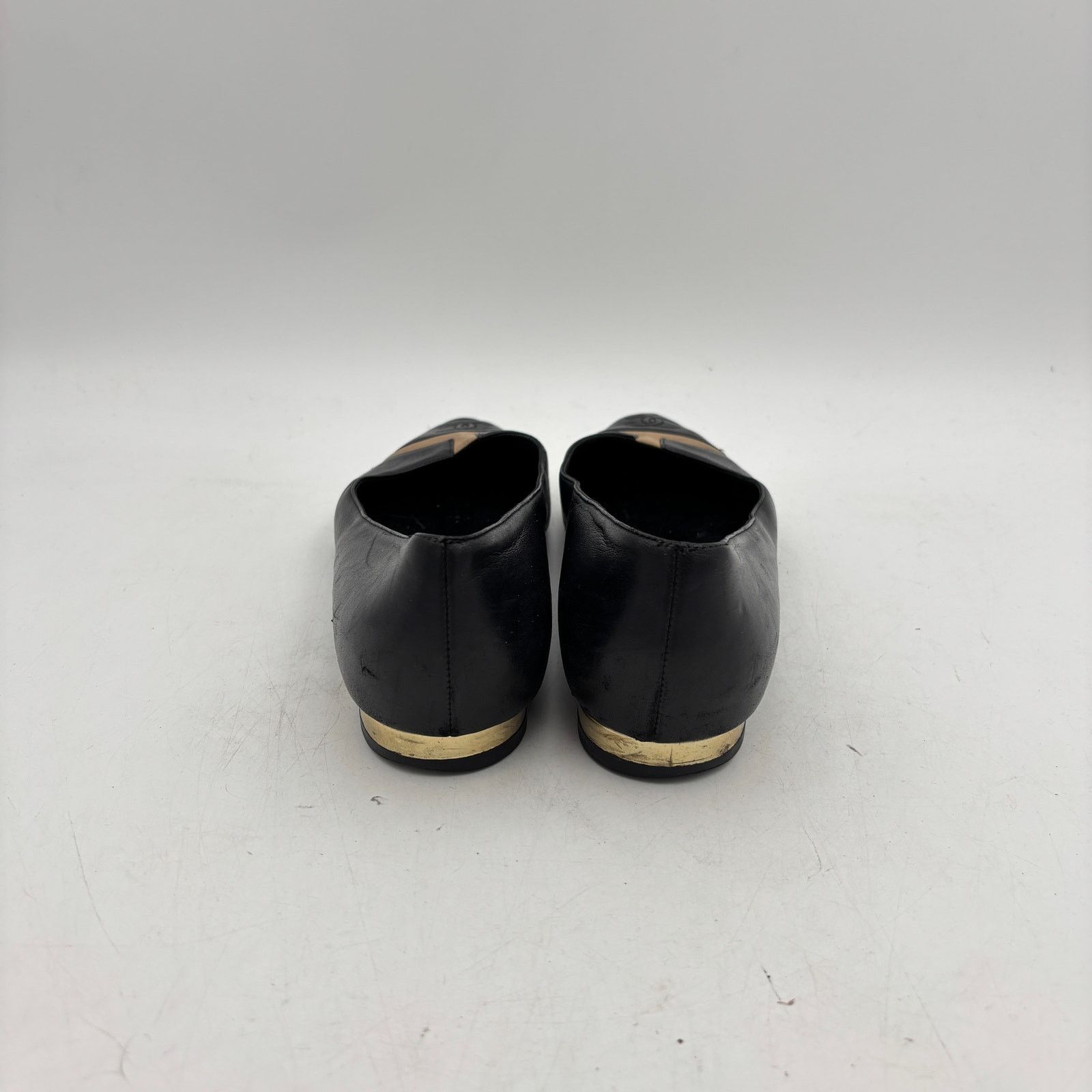 Chanel Chanel Point Toe CC Black Leather Ballet Flats Women's 41 Size US 10.5 / IT 40.5 - 4 Thumbnail