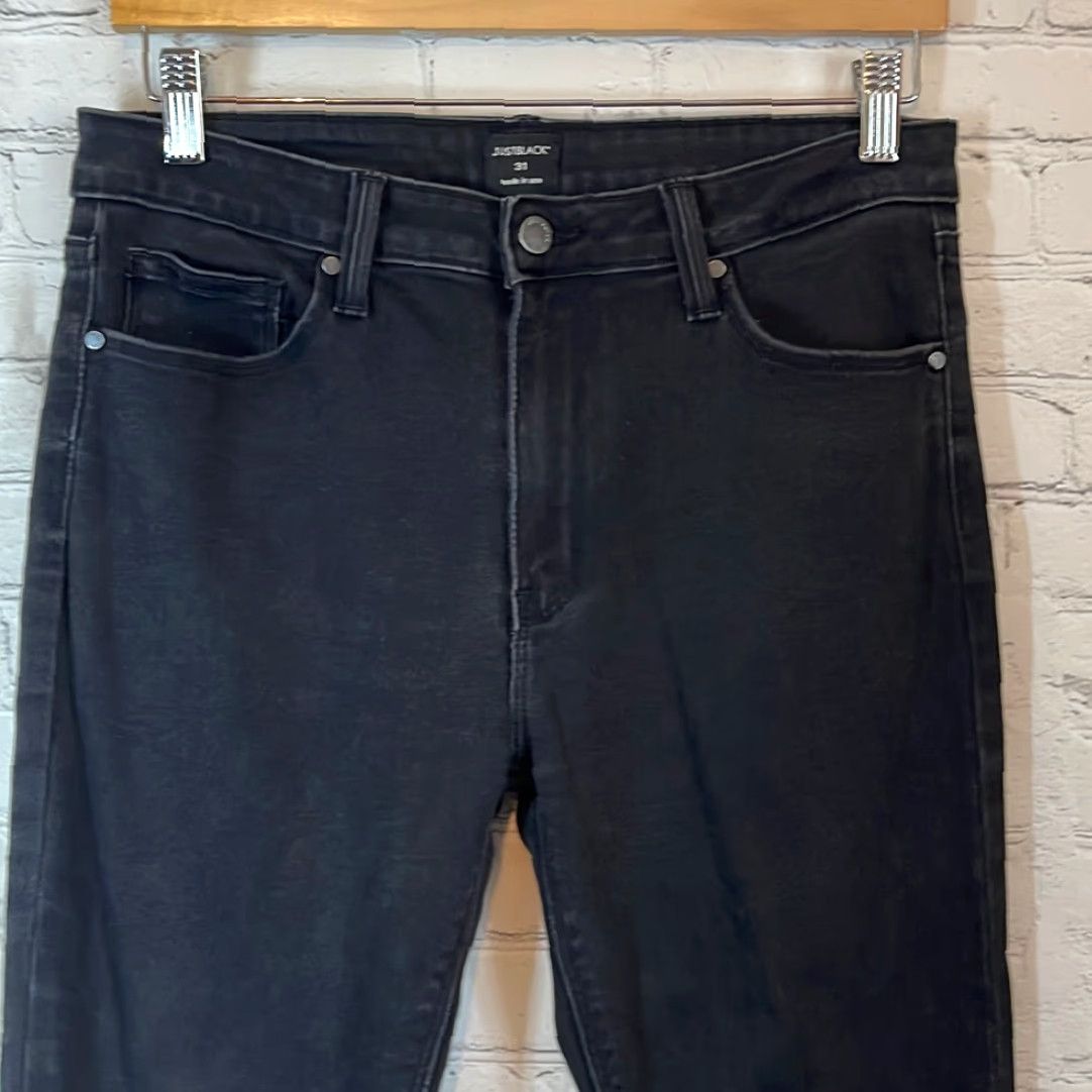 Vintage Just Black Women’s Black Stretch Skinny Jeans size 31 Size 24" / US 00 / IT 34 - 2 Thumbnail