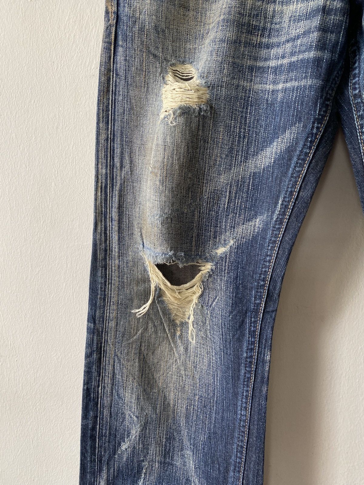 Edwin Japanese Brand Edwin 503 Blue Trip Distressed Denim Size US 31 - 7 Thumbnail