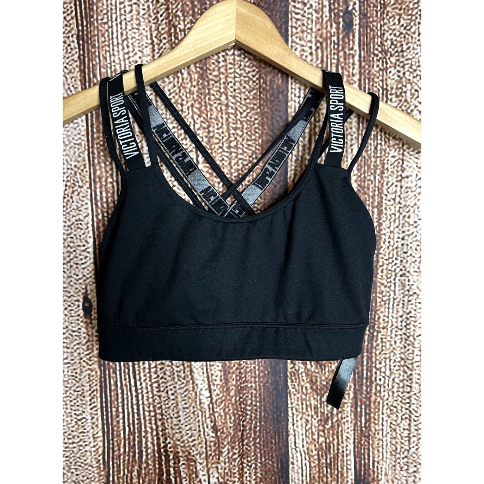 Victoria's Secret Victoria Sport Sports Bra Wireless Racerback S Black Womens Victoria's Secret Shirt? Size ONE SIZE - 2 Thumbnail