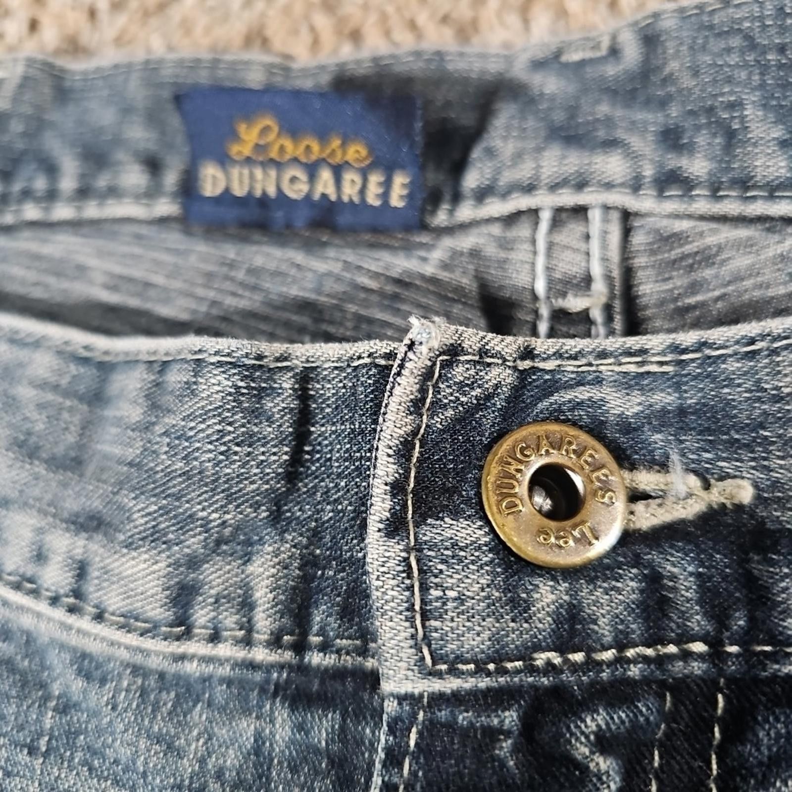 Lee LEE Loose Dungarees Jean Shorts Sz 40 Size US 40 / EU 56 - 3 Thumbnail