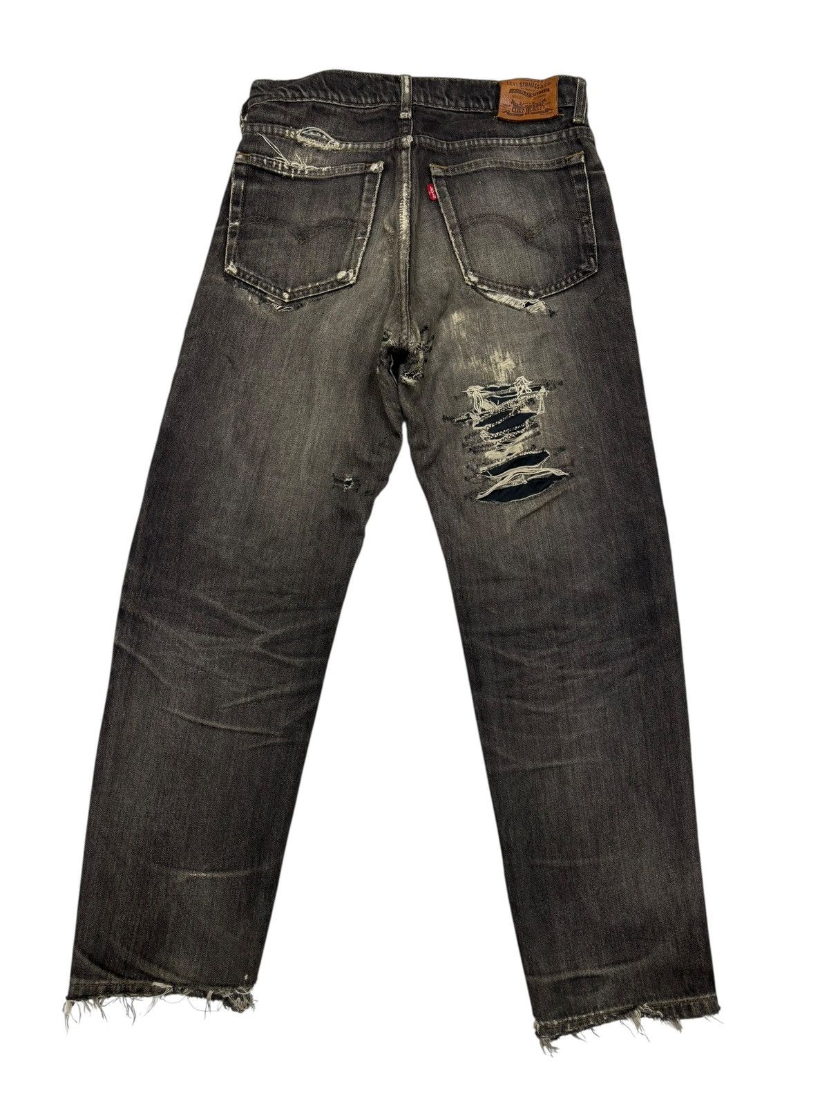 Levi's × Undercover Rare Levis Black Thrashed Destroyed Denim Jeans Size US 29 - 10 Thumbnail