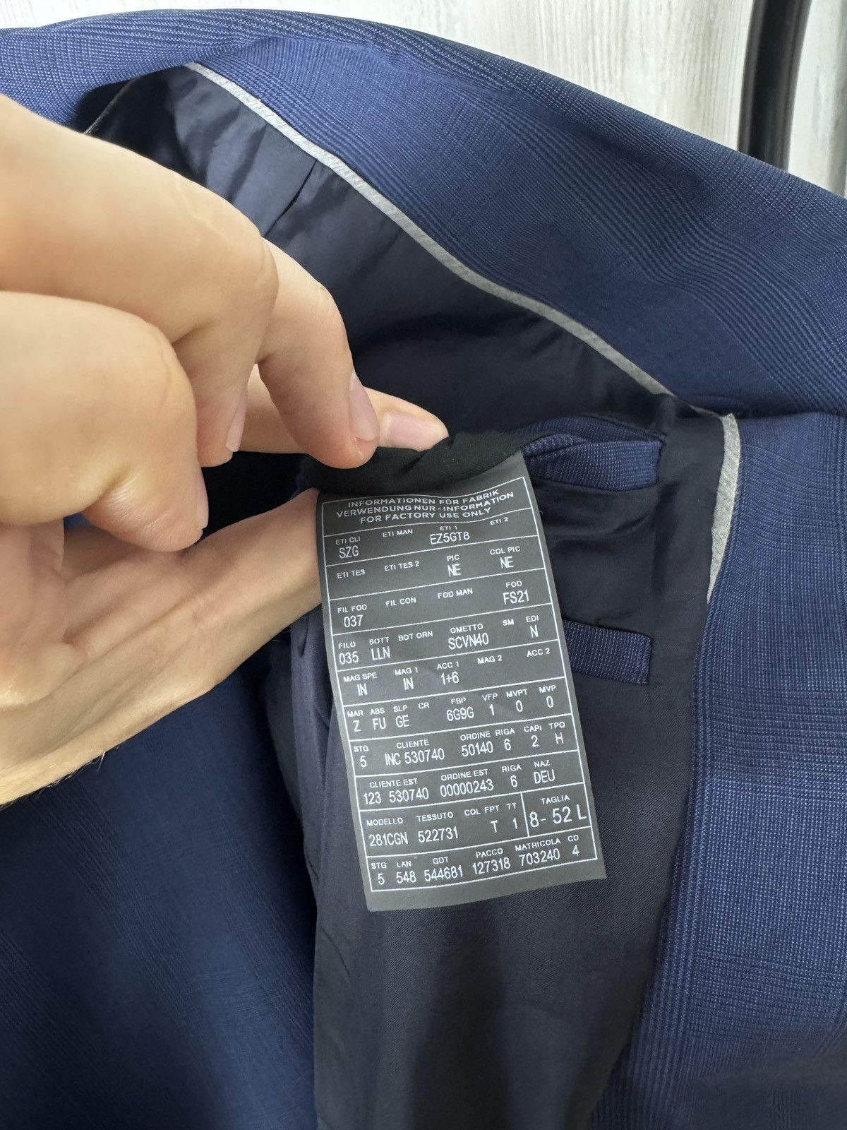 Z Zegna Z Zegna Ermenegildo Zegna wool checkered blue 2 pcs suit Size 42L - 13 Thumbnail
