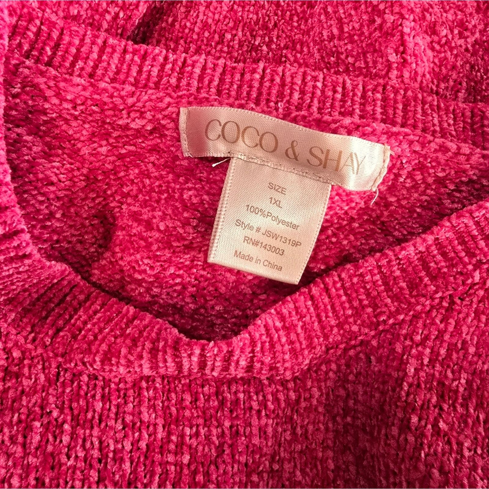 Other Pink | COCO & SHAY | Chenille Oversized Sweater Size XL / US 12-14 / IT 48-50 - 3 Thumbnail