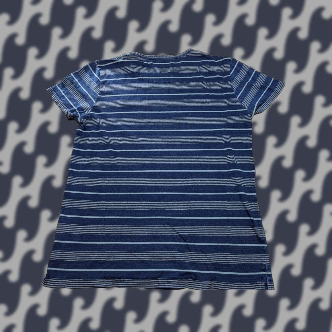 Emmett EMMETT Well Made Striped Shirt Mens Size M Blue White Front Pocket Tee Size US M / EU 48-50 / 2 - 1 Thumbnail