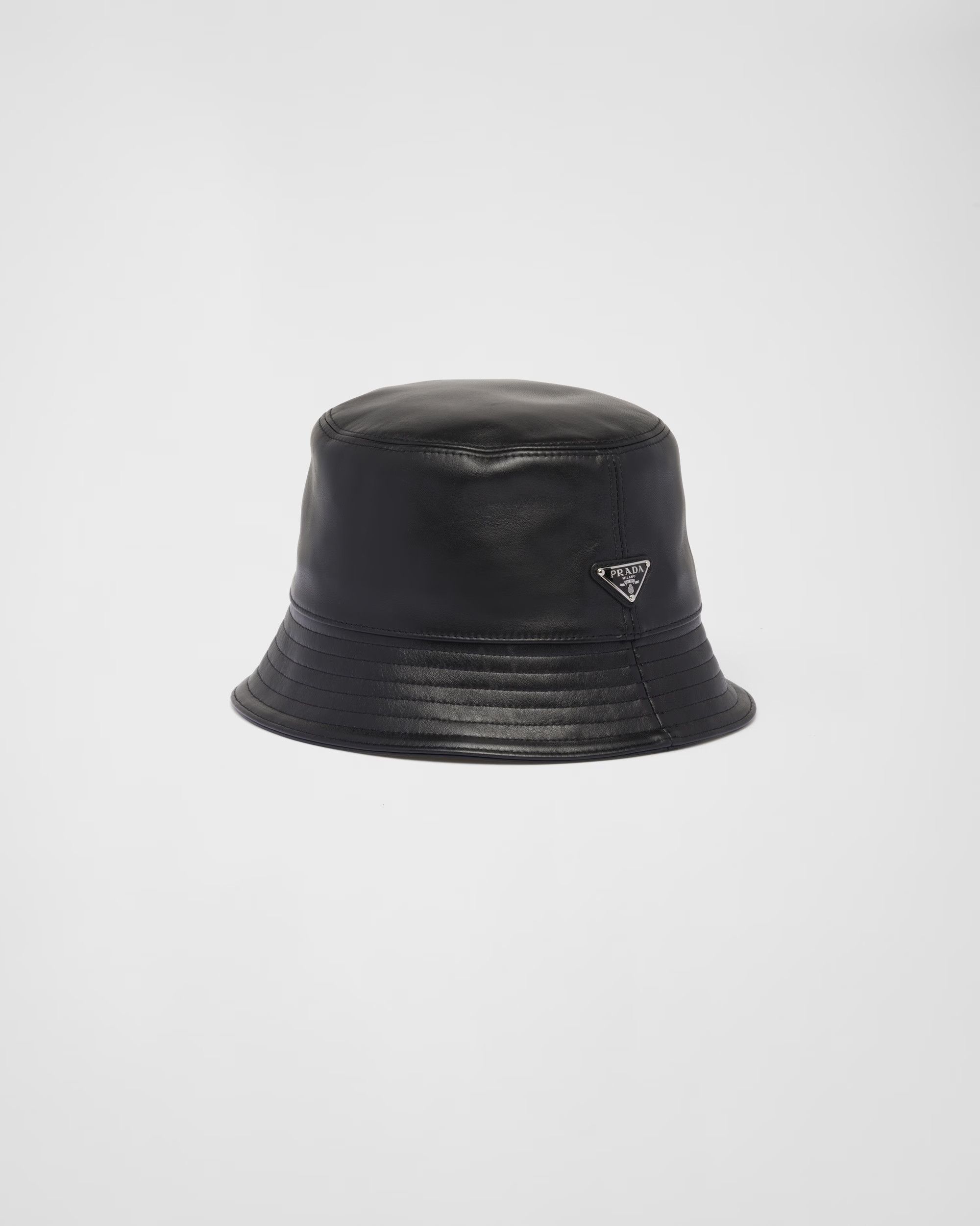 Prada Prada Nappa leather bucket hat Size Medium Size ONE SIZE - 11 Thumbnail