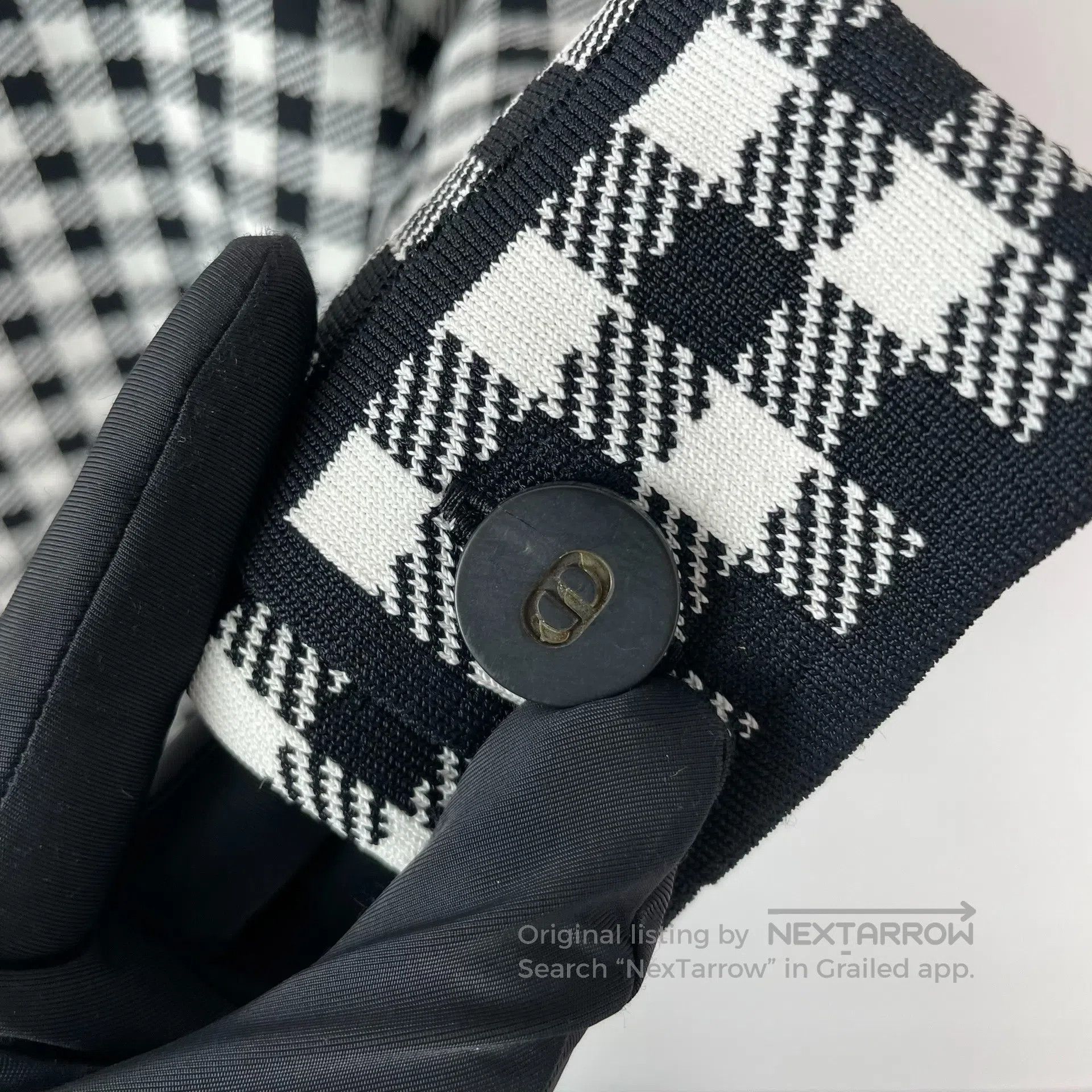 Dior Dior Black and White Houndstooth Pocket Knit Jacket| Size XS / US 0-2 / IT 36-38 - 9 Thumbnail