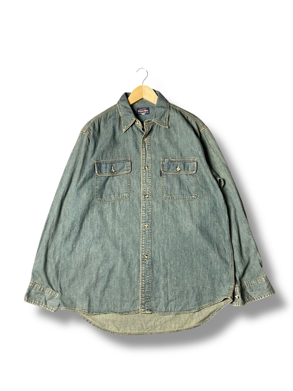 Big John × Japanese Brand × Vintage Vintage Big John Denim Button Up Shirts (72) Size US M / EU 48-50 / 2 - 1 Thumbnail