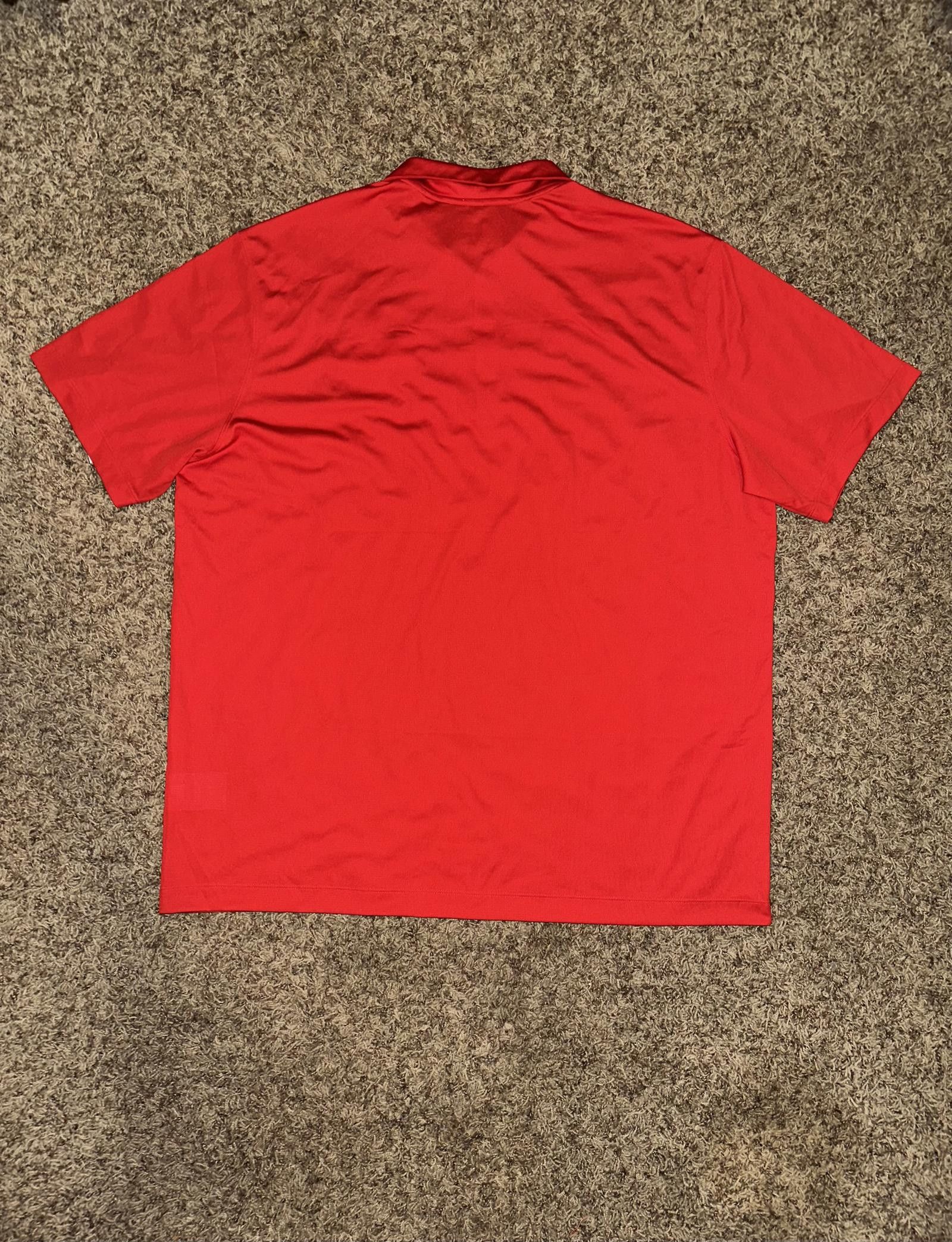 Nike Nike Men's Dri-FIT Suncoast One Title & Closing Red Vertical Mesh Polo Size US XXL / EU 58 / 5 - 6 Thumbnail