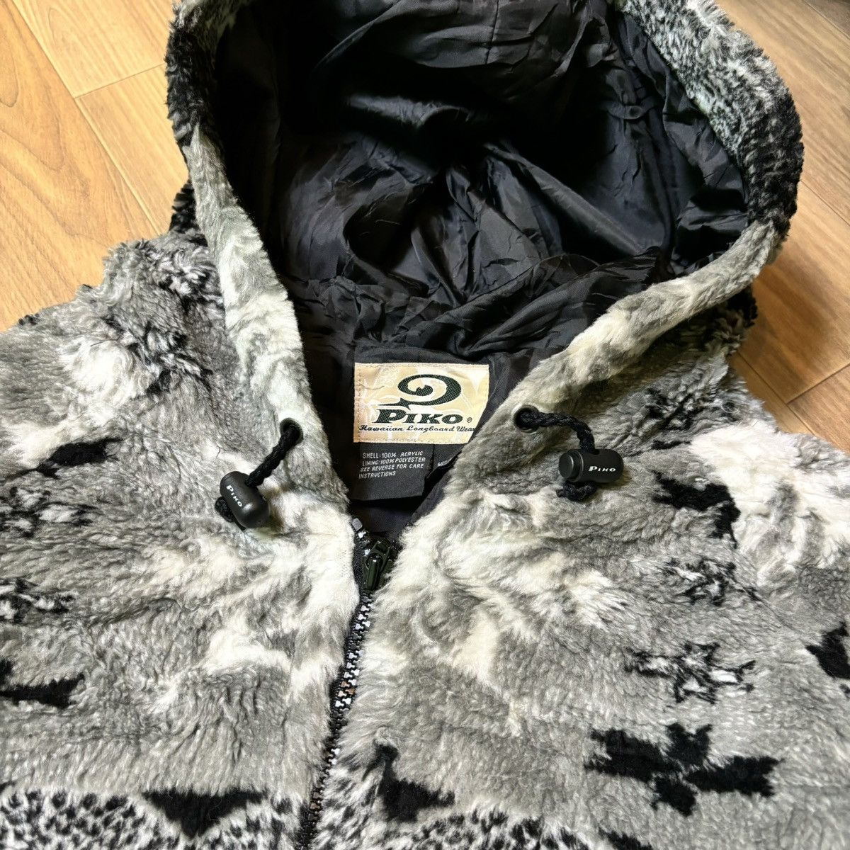 If Six Was Nine × Le Grande Bleu (L.G.B.) Vintage Piko fauxfur jacket Size US XL / EU 56 / 4 - 6 Thumbnail