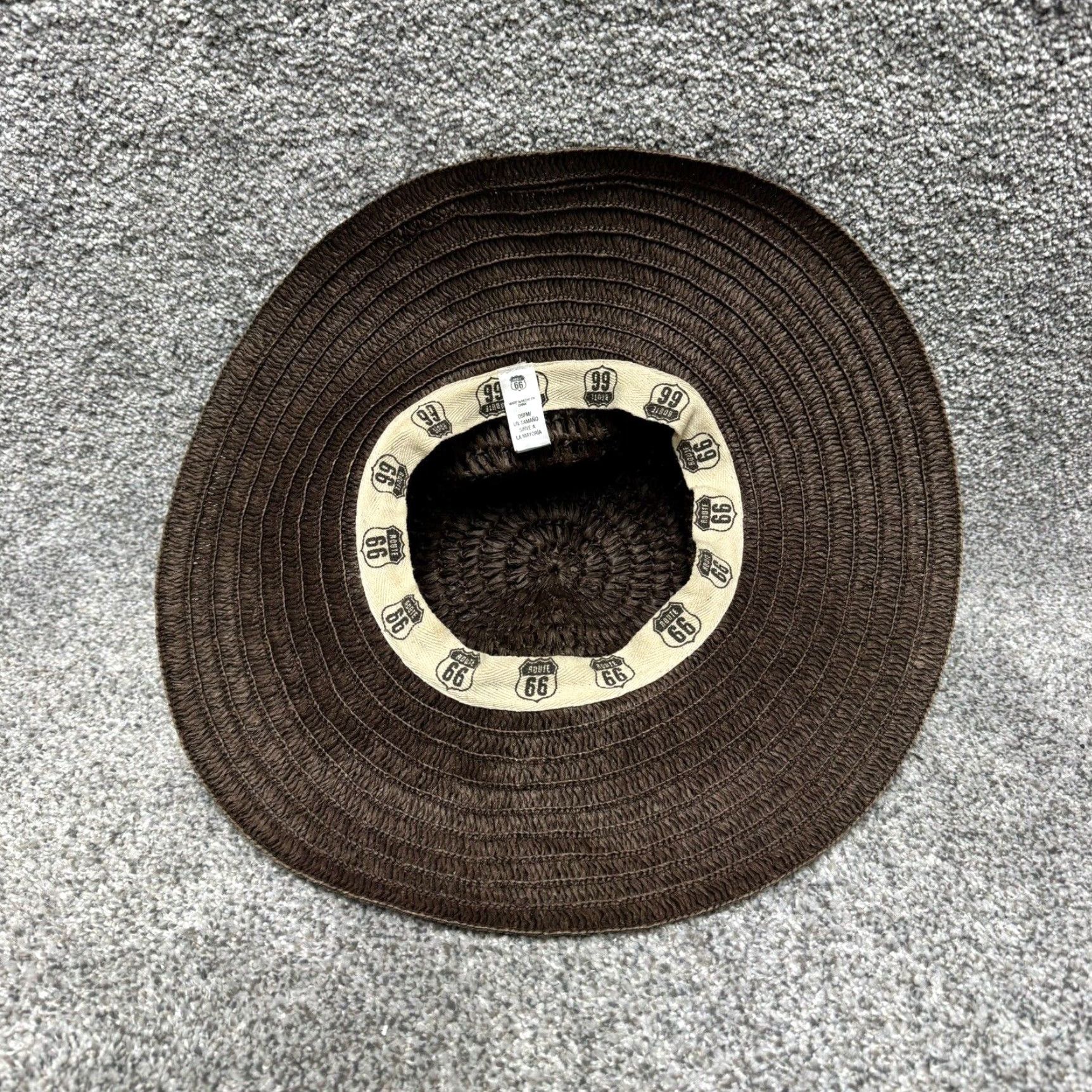 Route 66 Route 66 Sun Hat One Size Women Brown Straw Floppy Boho Beach Travel Hippie Festival 90s Retro Western Y2K Size ONE SIZE - 5 Thumbnail