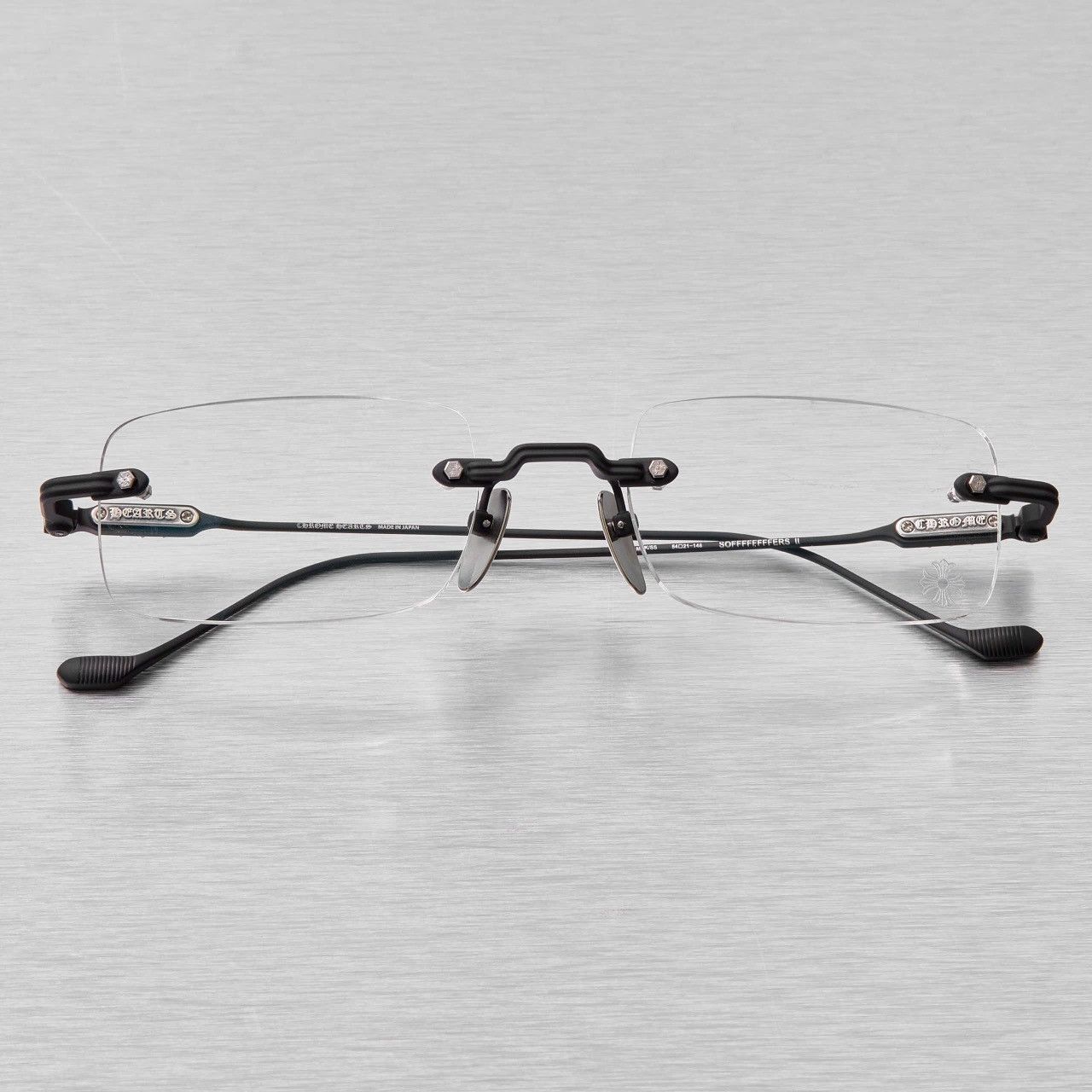 Chrome Hearts CHROME HEARTS SOFFFFFFFFERS II MATTE BLACK/SHINY SILVER GLASSES Size ONE SIZE - 6 Thumbnail