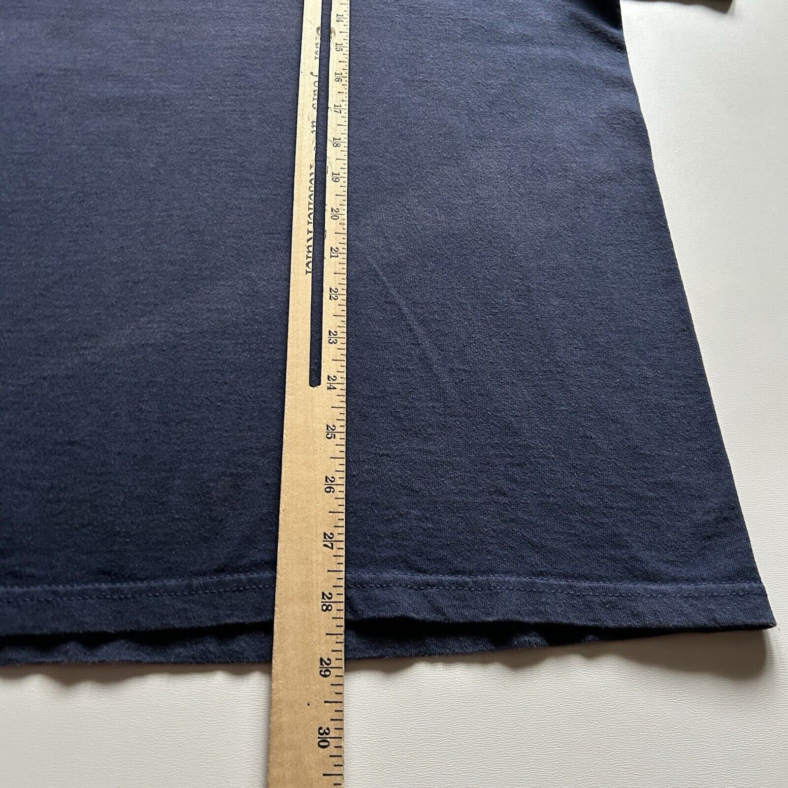 Nike × Vintage Vintage Y2K Nike Swoosh Basic T Shirt Large Faded Navy Blue Size US L / EU 52-54 / 3 - 5 Thumbnail