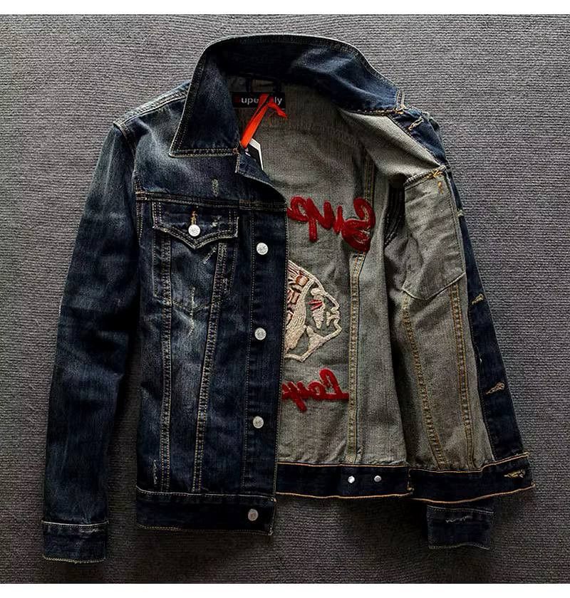 Vintage vintage denim jacket Size US XL / EU 56 / 4 - 2 Thumbnail