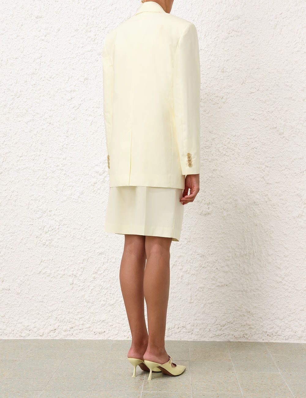 Zimmermann oc11z0525 Harmony Poplin Jacket in Light Yellow Size M / US 6-8 / IT 42-44 - 4 Thumbnail