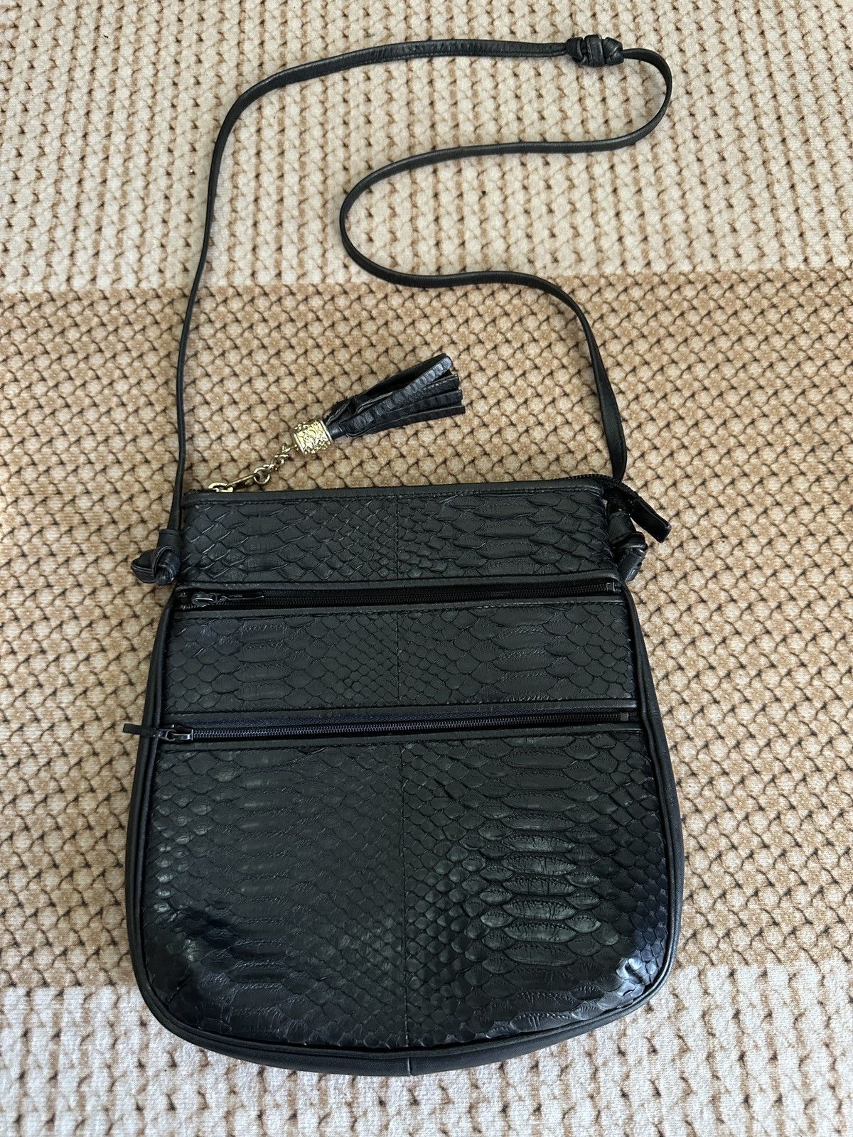 KMRii Vintage Made in Japan Snakeskin Leather Kmrii Style Bag Size ONE SIZE - 3 Thumbnail