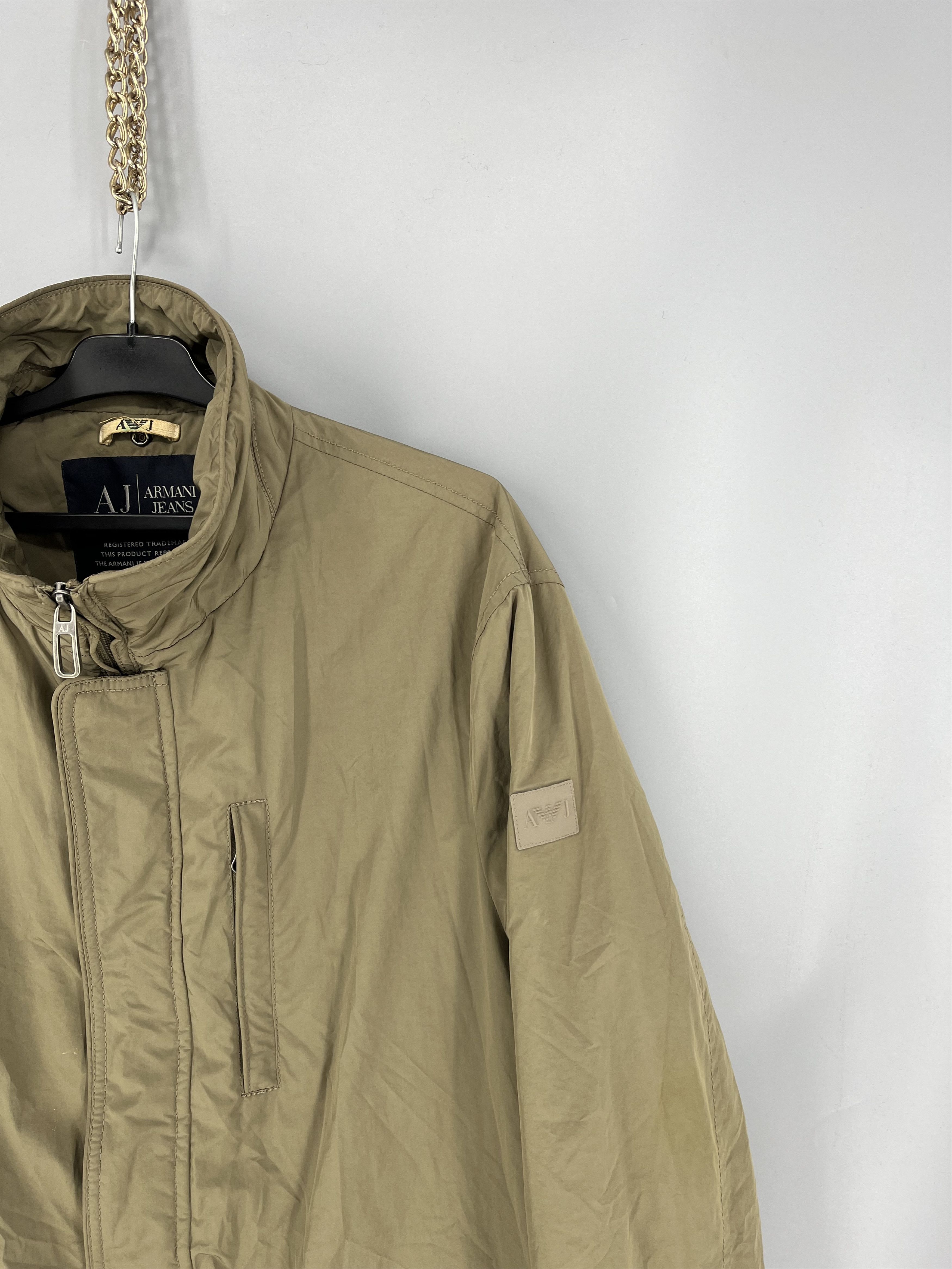 Armani Vintage Armani Jeans Khaki Nylon Parka Jacket Coat EU56 Size US XXL / EU 58 / 5 - 5 Thumbnail