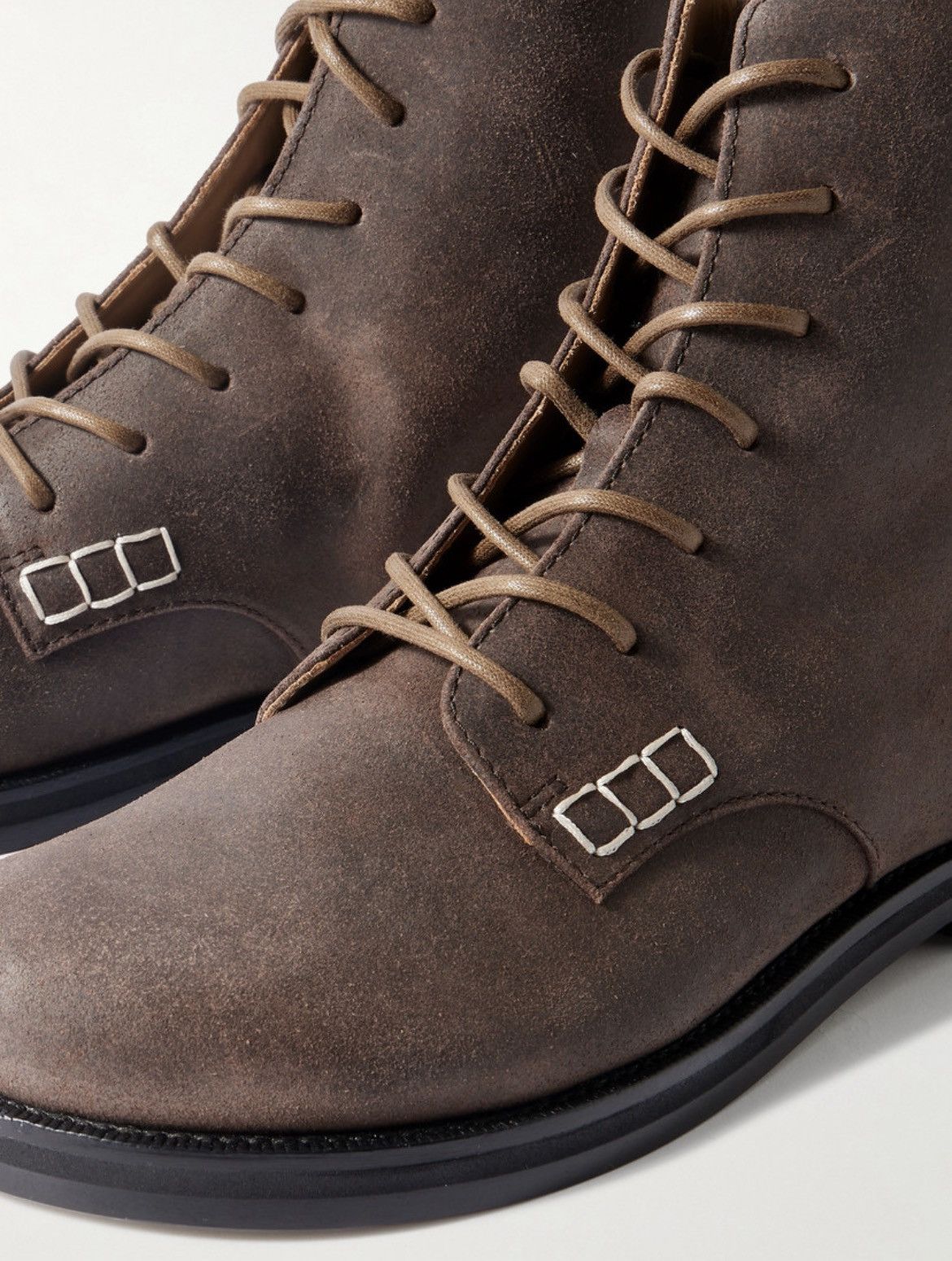 JW Anderson J.W. Anderson Loafer Combat Boots $1045 Brown Suede Size US 7 / EU 40 - 2 Thumbnail
