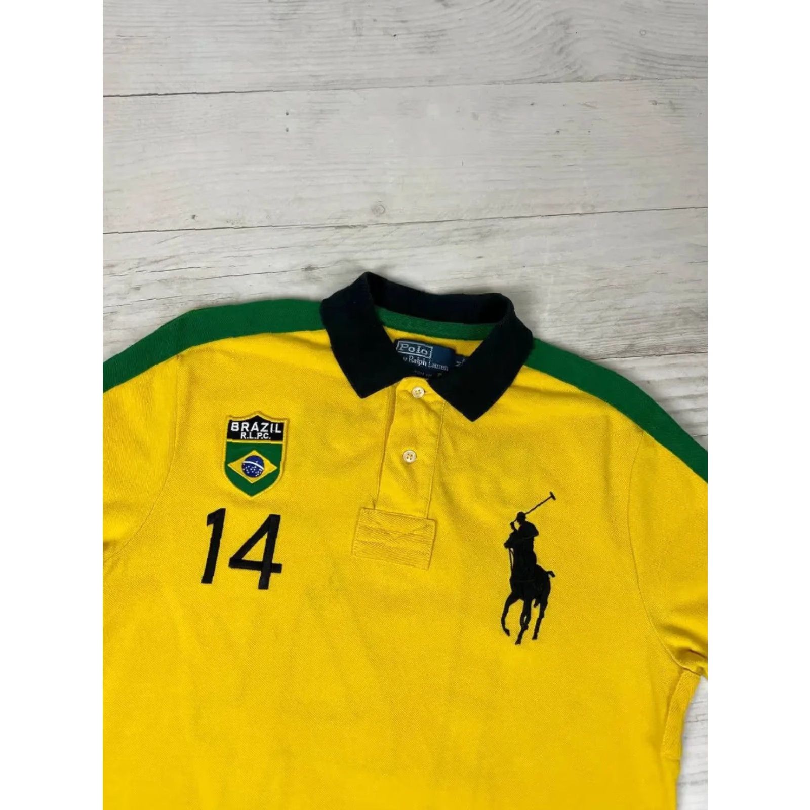 Polo Ralph Lauren VINTAGE Polo Ralph Lauren Brazil Rugby Polo Shirt Men Size M Yellow Polo Ralph Lauren Shirt XS? Size US M / EU 48-50 / 2 - 3 Thumbnail