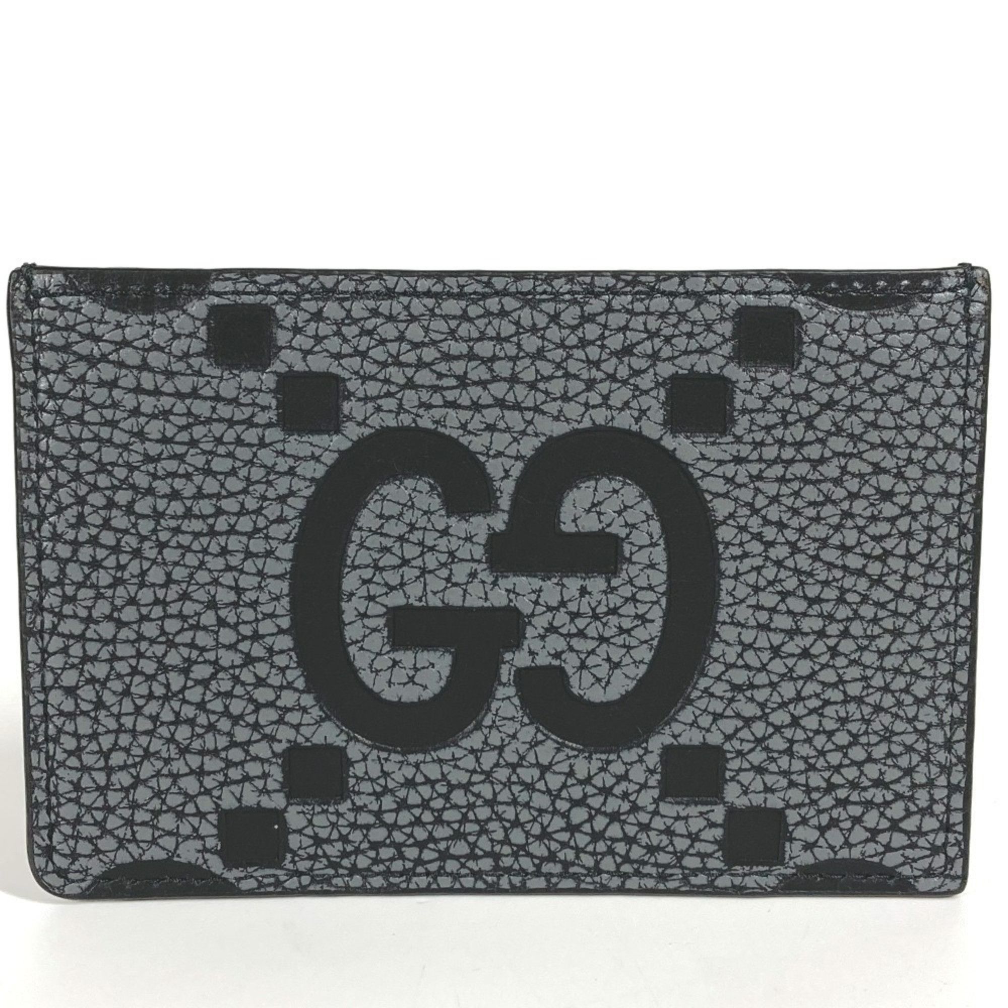 Gucci GUCCI 812681 AAECE Card Case with Logo and Maxi GG Design, Unisex Gray, for Business Cards, Passes, More Size ONE SIZE - 1 Thumbnail