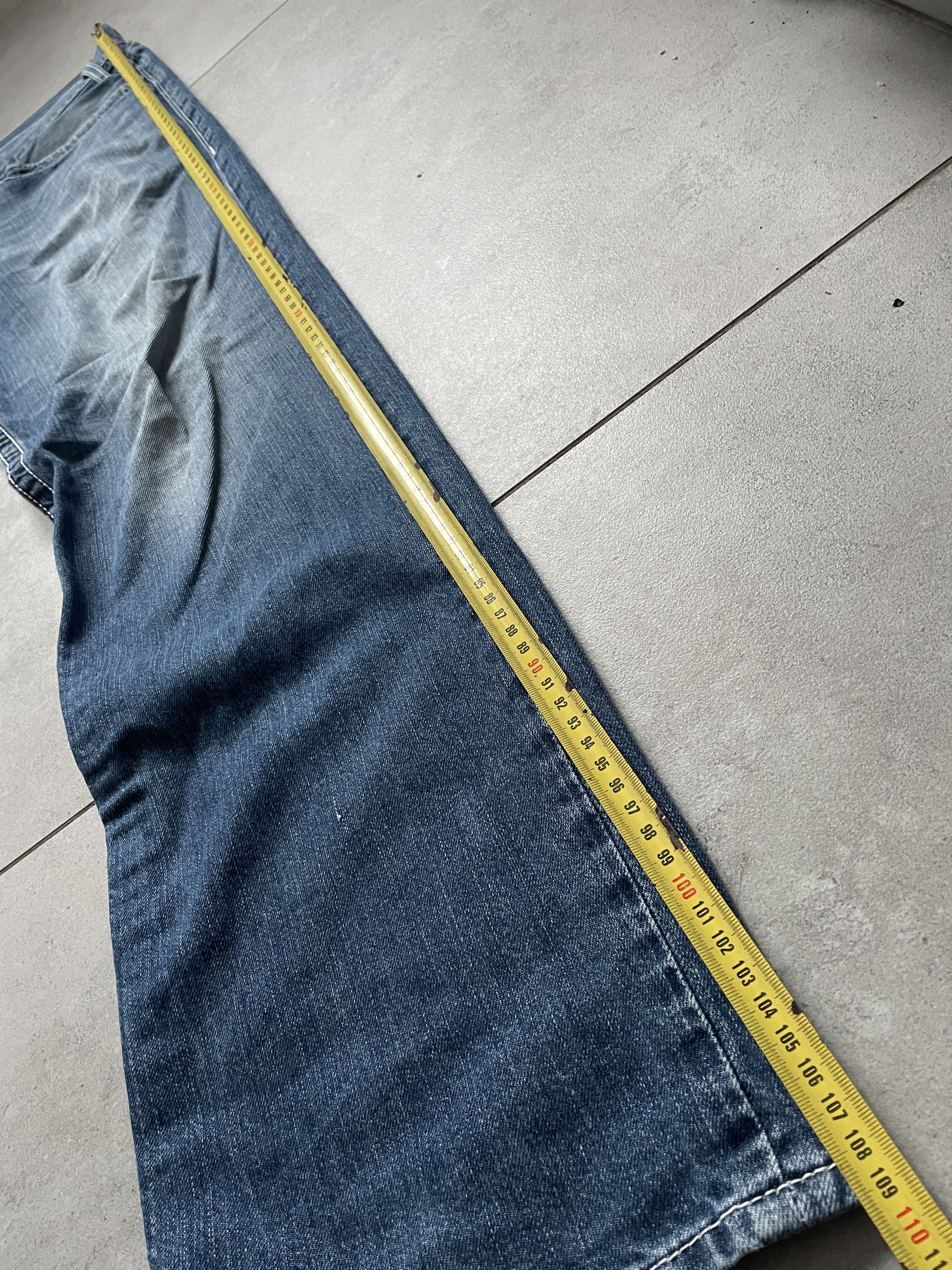 True Religion Y2K TRUE RELIGION STRAIGHT LIGHT BLUE DISTRESSED JEANS Size US 38 / EU 54 - 13 Thumbnail