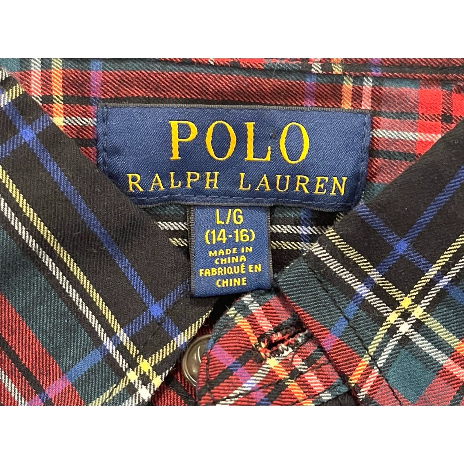 Polo Ralph Lauren Polo Ralph Lauren Shirt Button-Down Boys L Multicolor Red Green Plaid Christmas 14-16 Button-Up Collared Casual Size US L / EU 52-54 / 3 - 5 Thumbnail