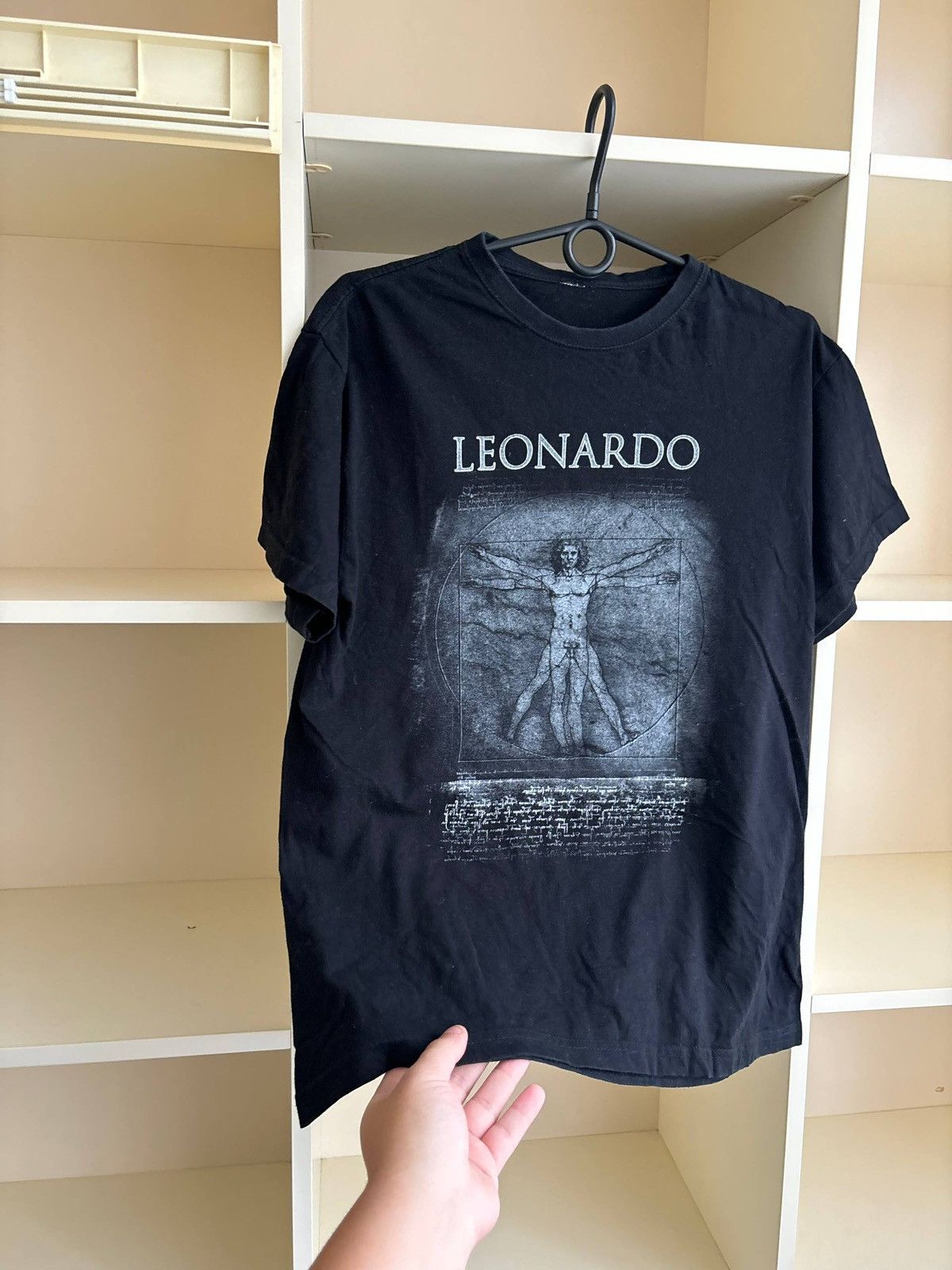 Vintage Vintage Leonardo da Vinci Vitruvian Man T-Shirt Black Size US M / EU 48-50 / 2 - 7 Thumbnail