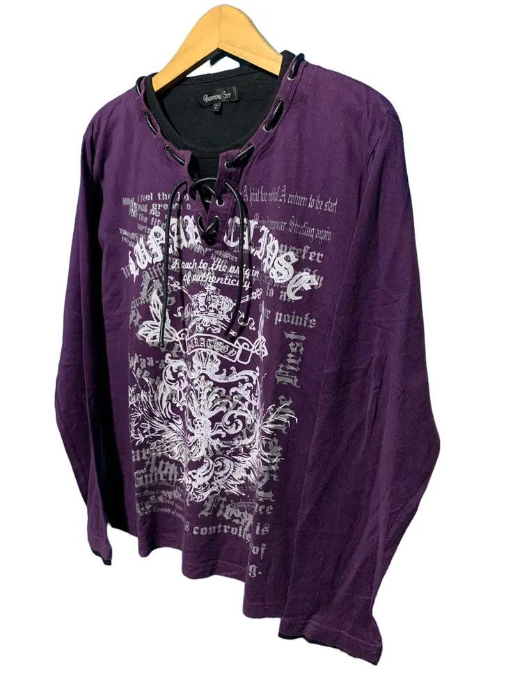 Beaumont Carr 2000s Beaumont carr laces up poem gothic purple longsleeve Size US M / EU 48-50 / 2 - 2 Thumbnail