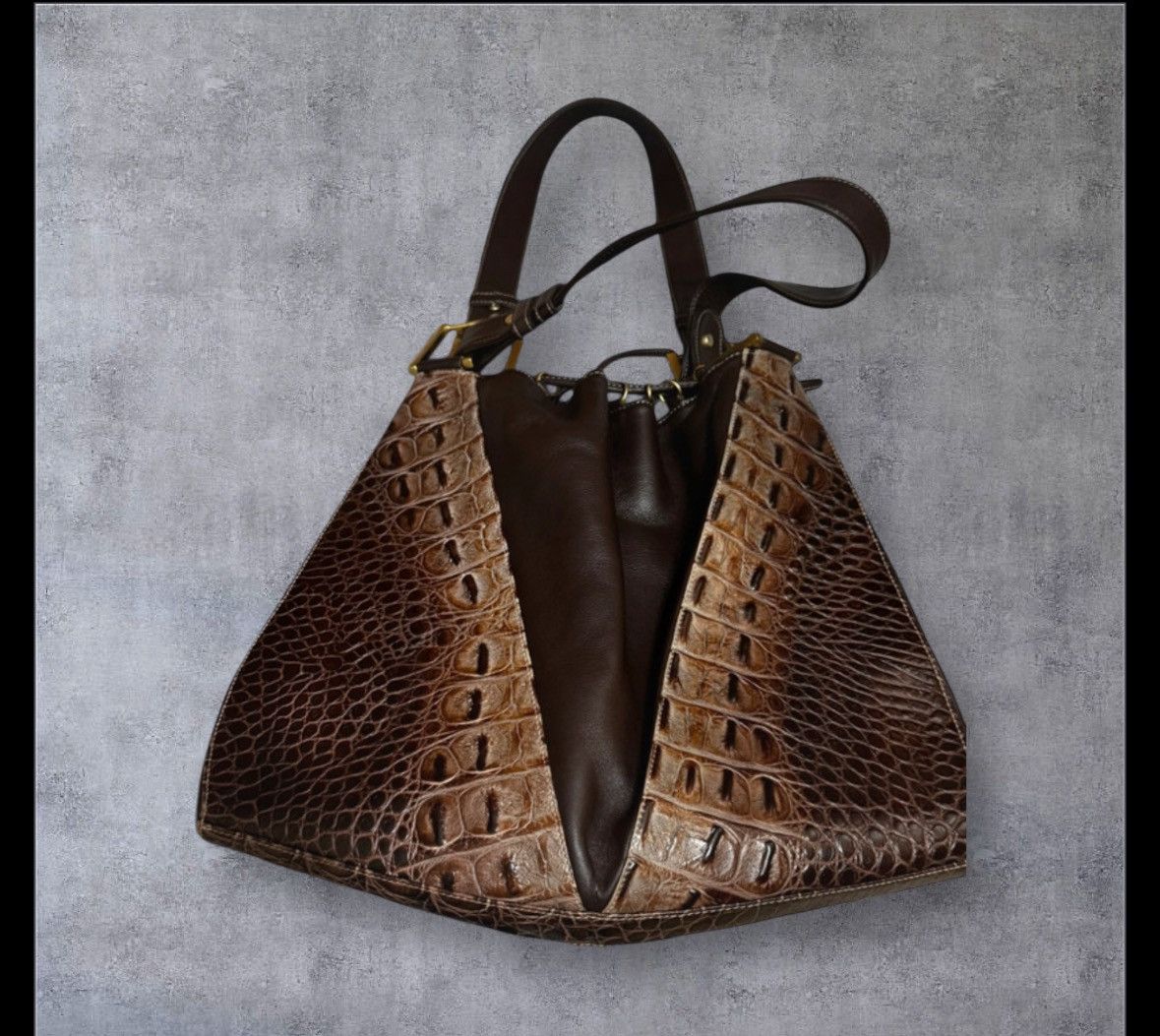 Other Vintage brown crocodile leather hobo bag Size ONE SIZE - 2 Thumbnail