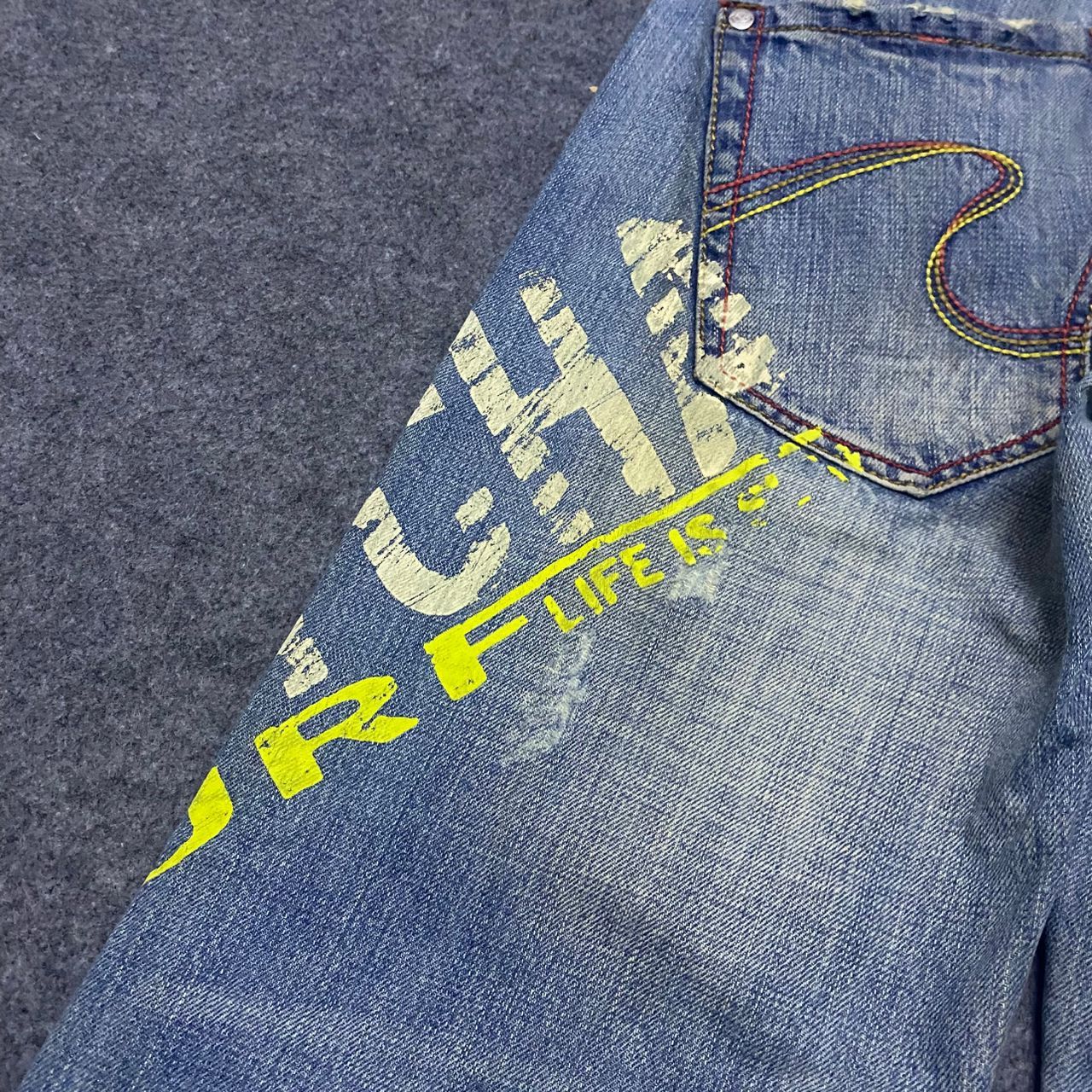 Gotcha 💥Best Offer💥Vintage Gotcha Surfwear Distressed Denim Size US 32 / EU 48 - 13 Thumbnail