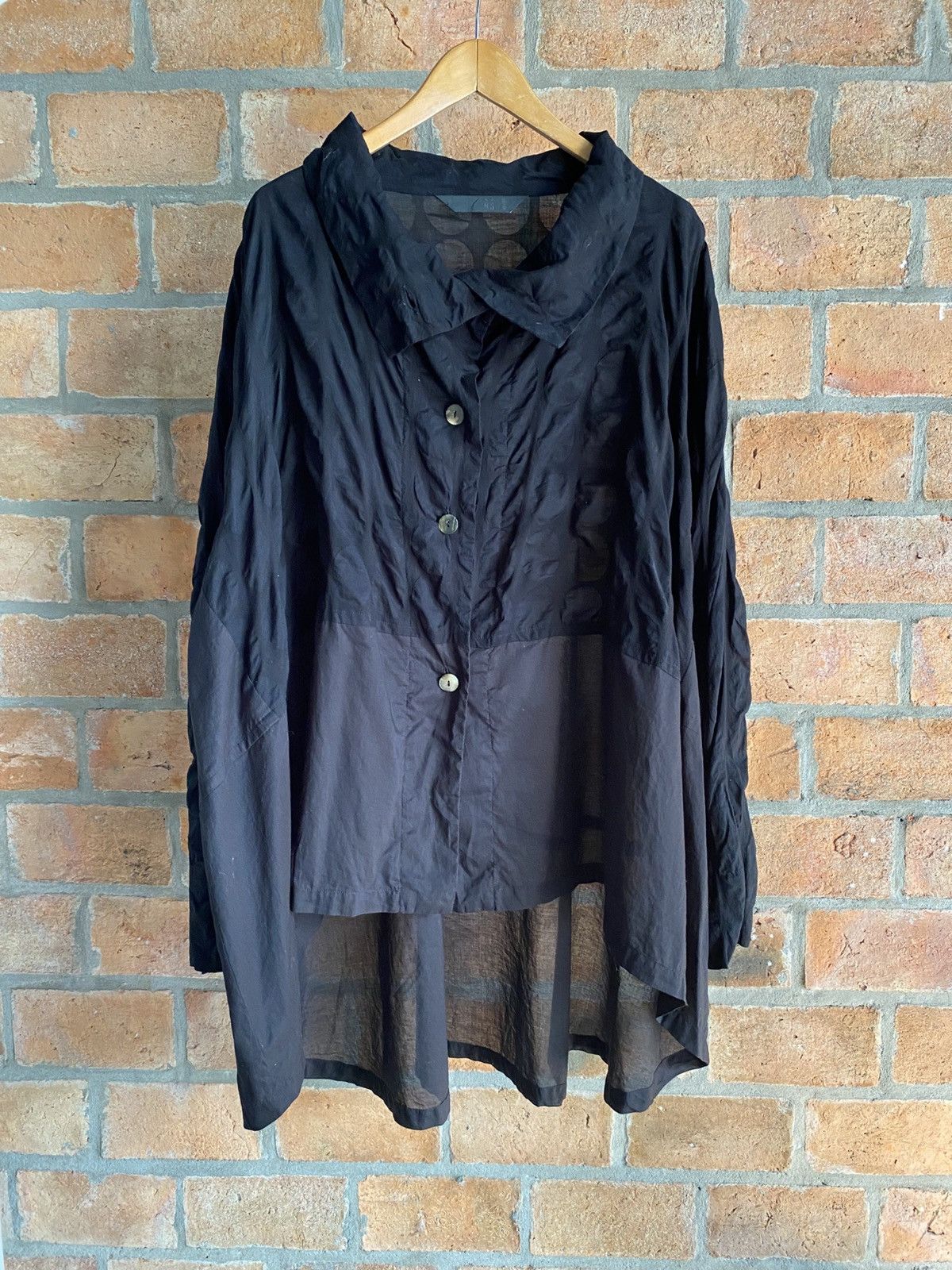 Designer × Japanese Brand MOYURU Black Loose-Fit Printed Shirt. Size S / US 4 / IT 40 - 14 Thumbnail